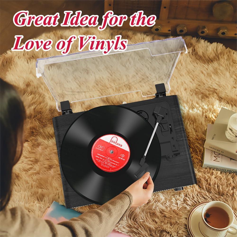 Reproductor de Vinilo Udreamer con Bluetooth 5.3 y Altavoces 40W