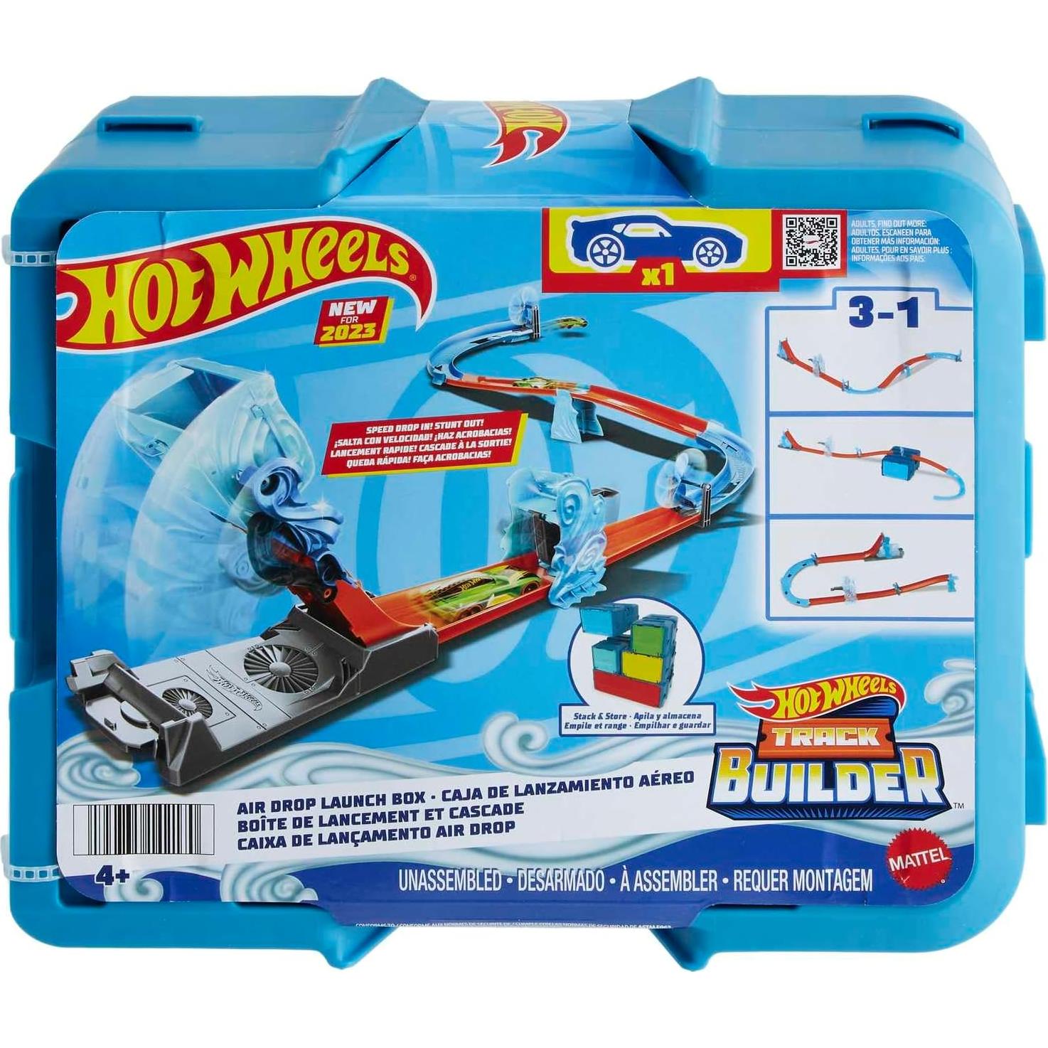 Juego de Pista de Autos Hot Wheels HNJ67 - 12 Piezas y 1 Auto