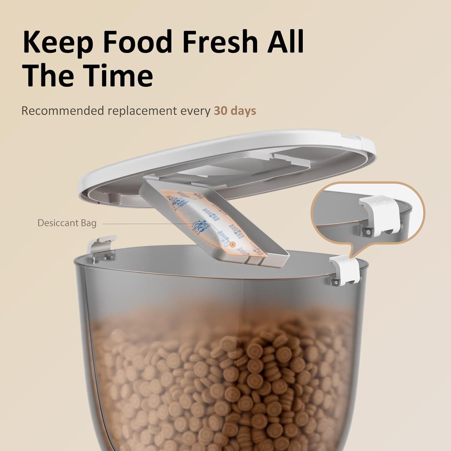 Dispensador Automático de Comida DUDUPET 5L Programable