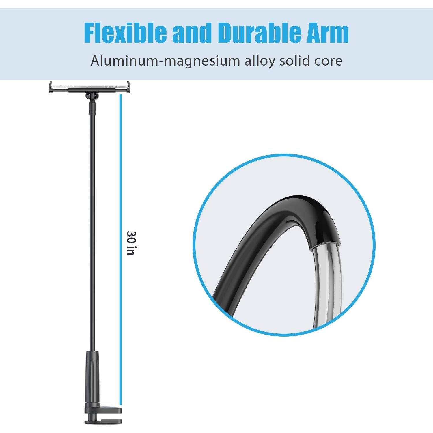 Soporte para Tableta WixGear Gooseneck 4-10.5" Negro