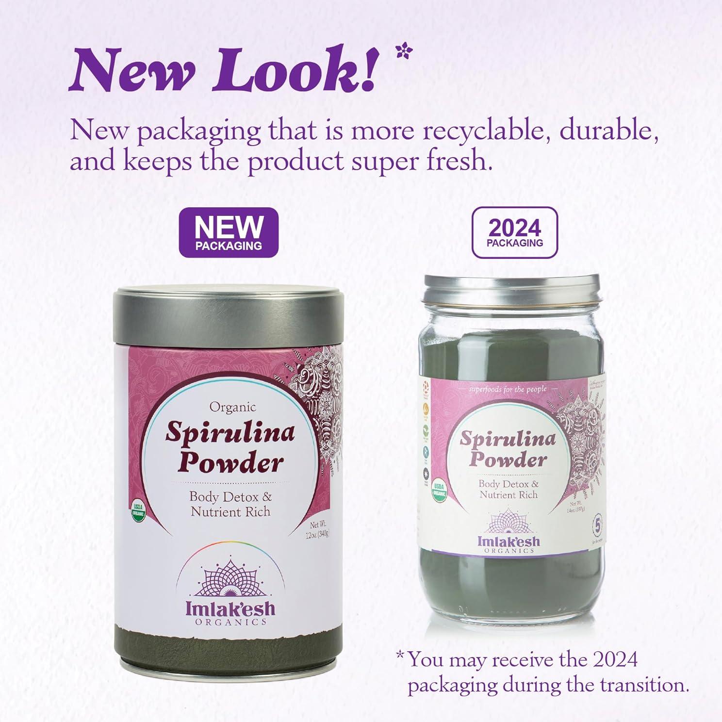 Spirulina en Polvo Orgánica Imlak'esh 340g - Superalimento