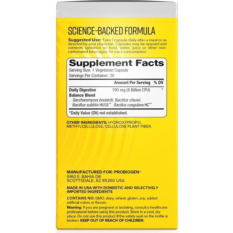 Probiogen Balance Digestivo Diario Probiótico 30 Cápsulas