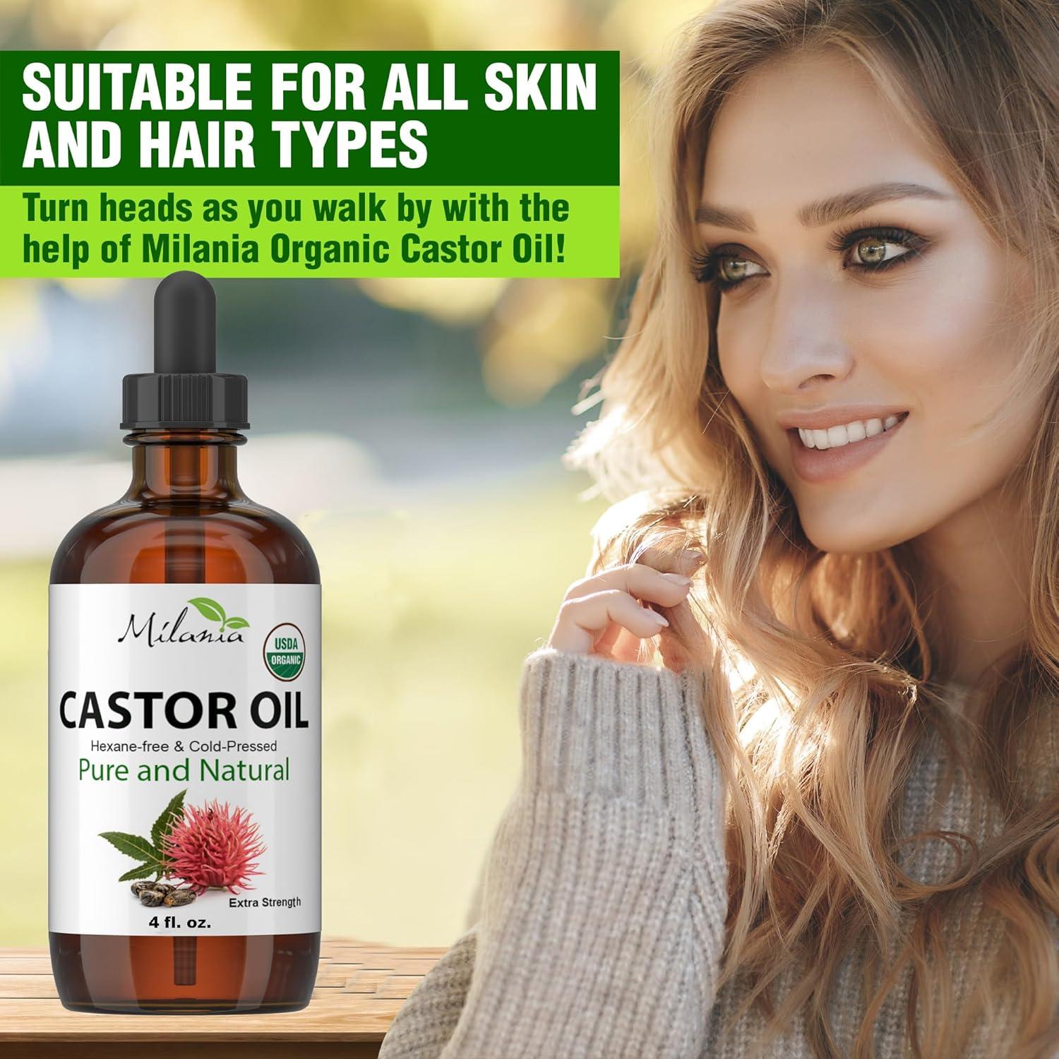 Aceite de Ricino Orgánico Milania 118 ml - Exprimido en Frío