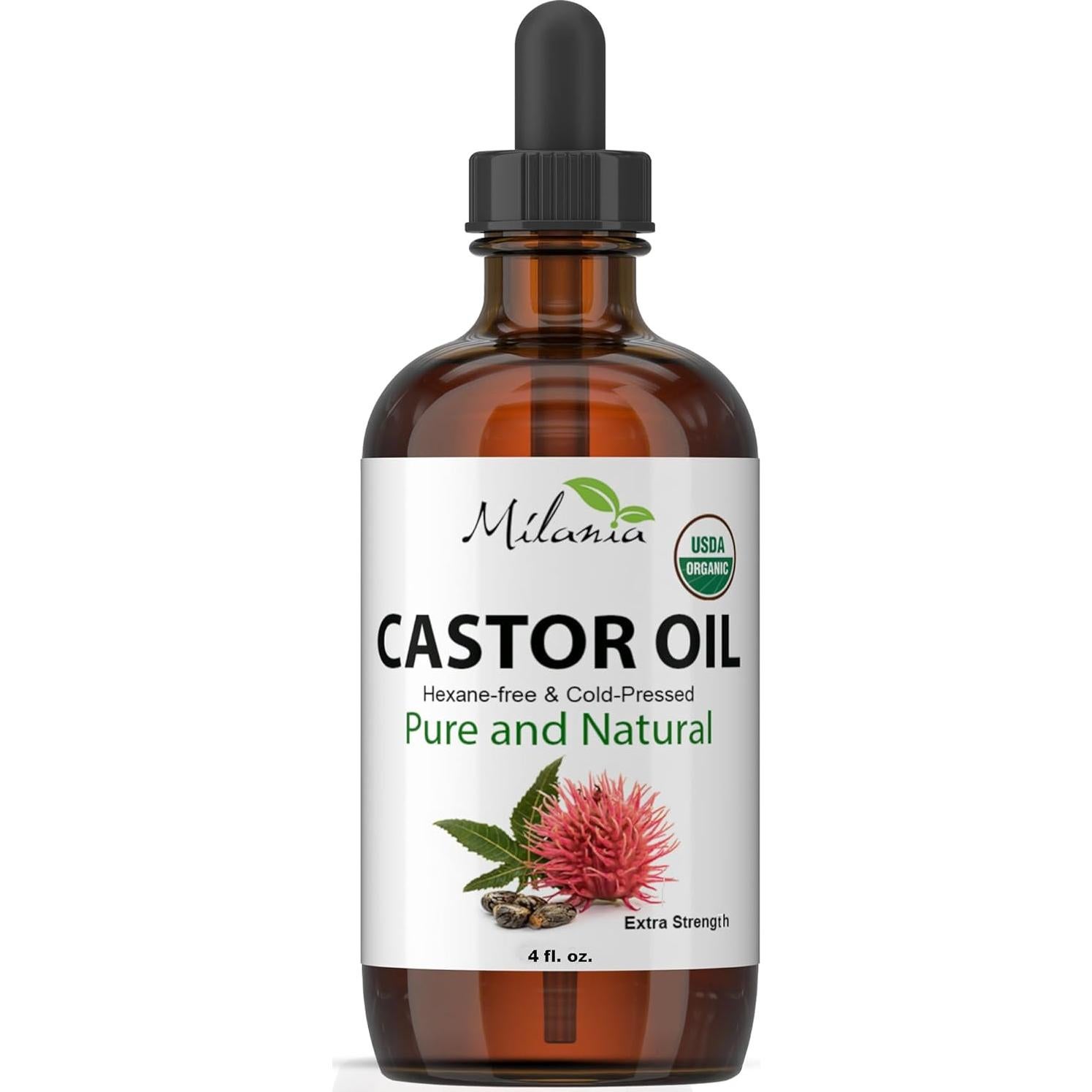 Aceite de Ricino Orgánico Milania 118 ml - Exprimido en Frío