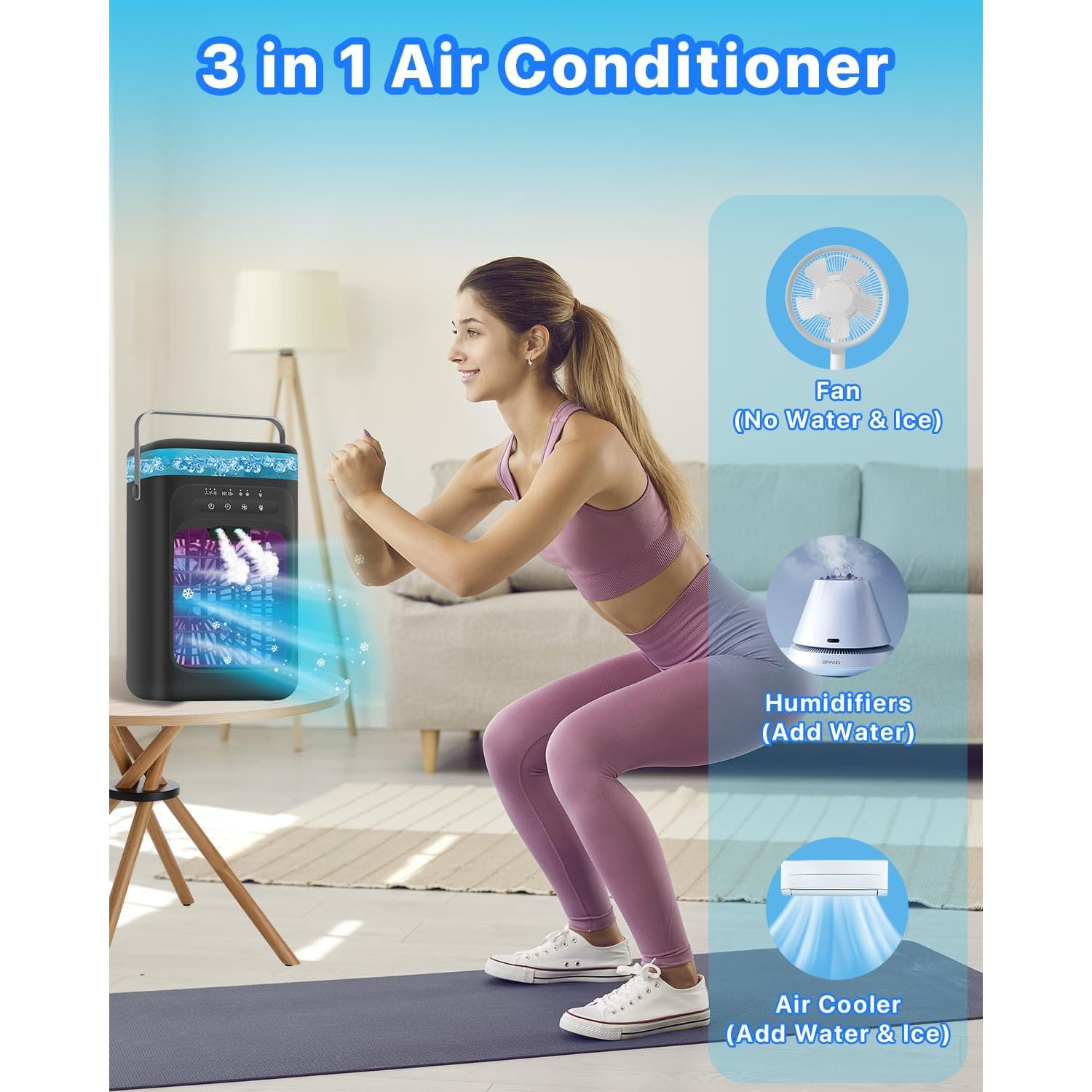 Aire Acondicionado Portátil Mecmic Meac 3 Velocidades 1000ml