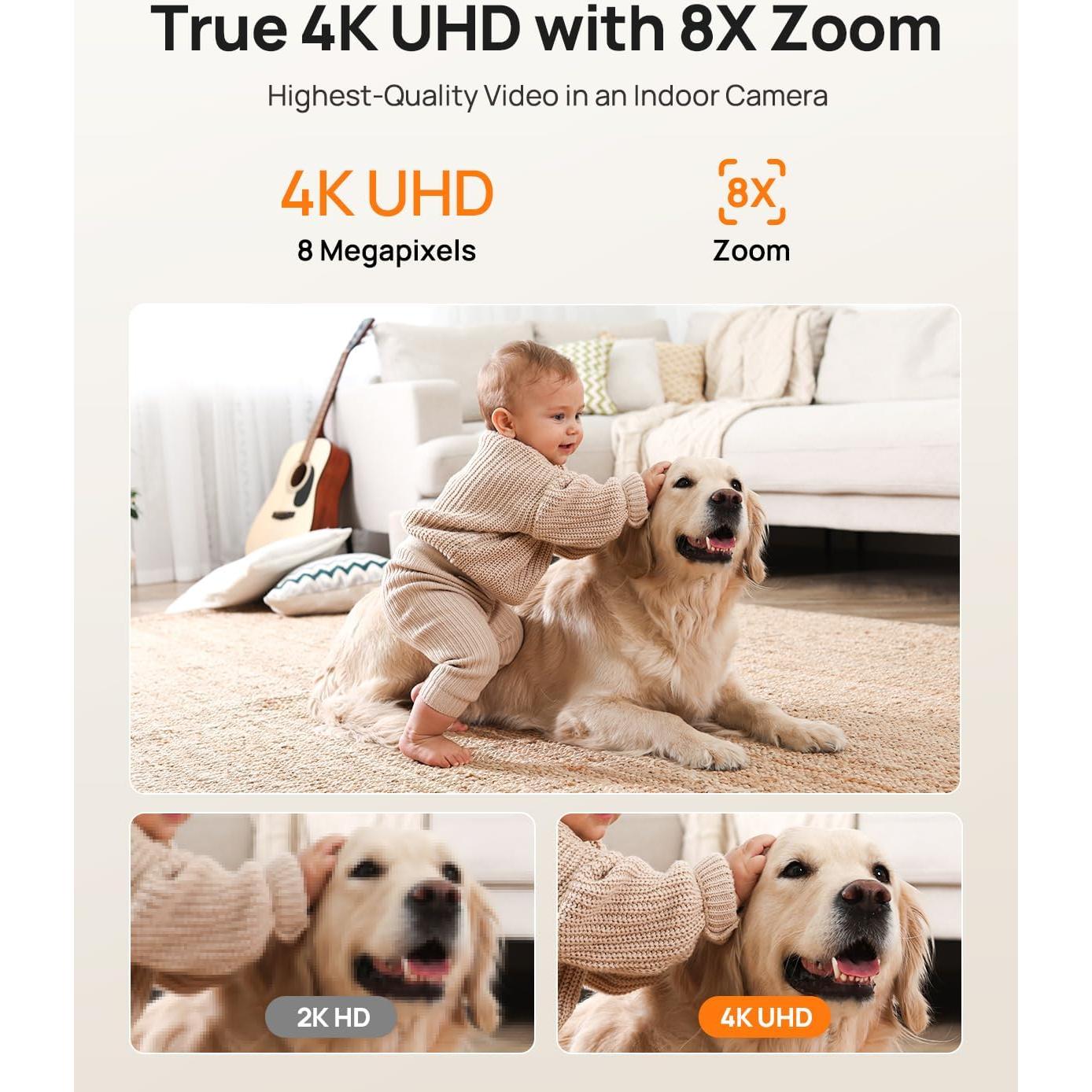 Cámara de Seguridad Anona Pano 4K UHD con Wi-Fi 6 y Detección IA