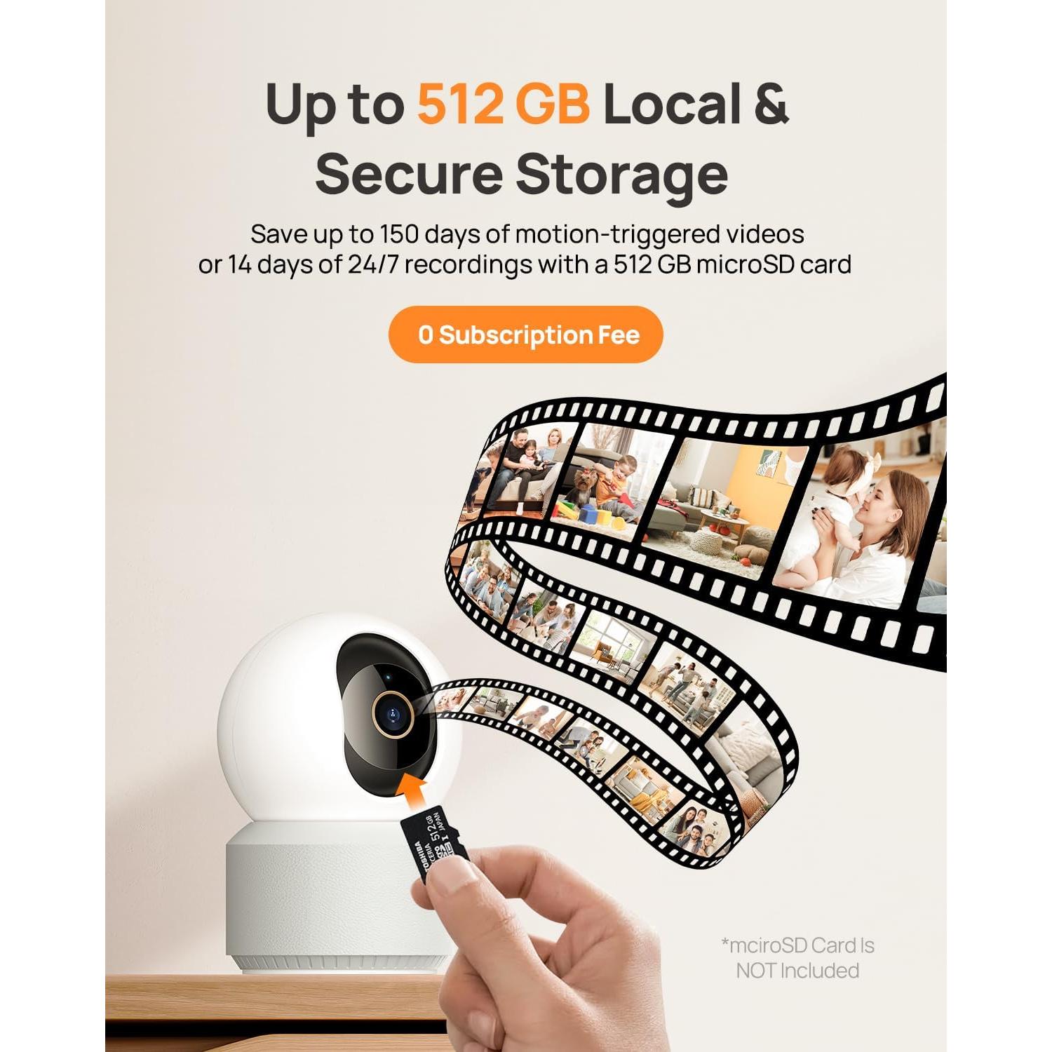 Cámara de Seguridad Anona Pano 4K UHD con Wi-Fi 6 y Detección IA