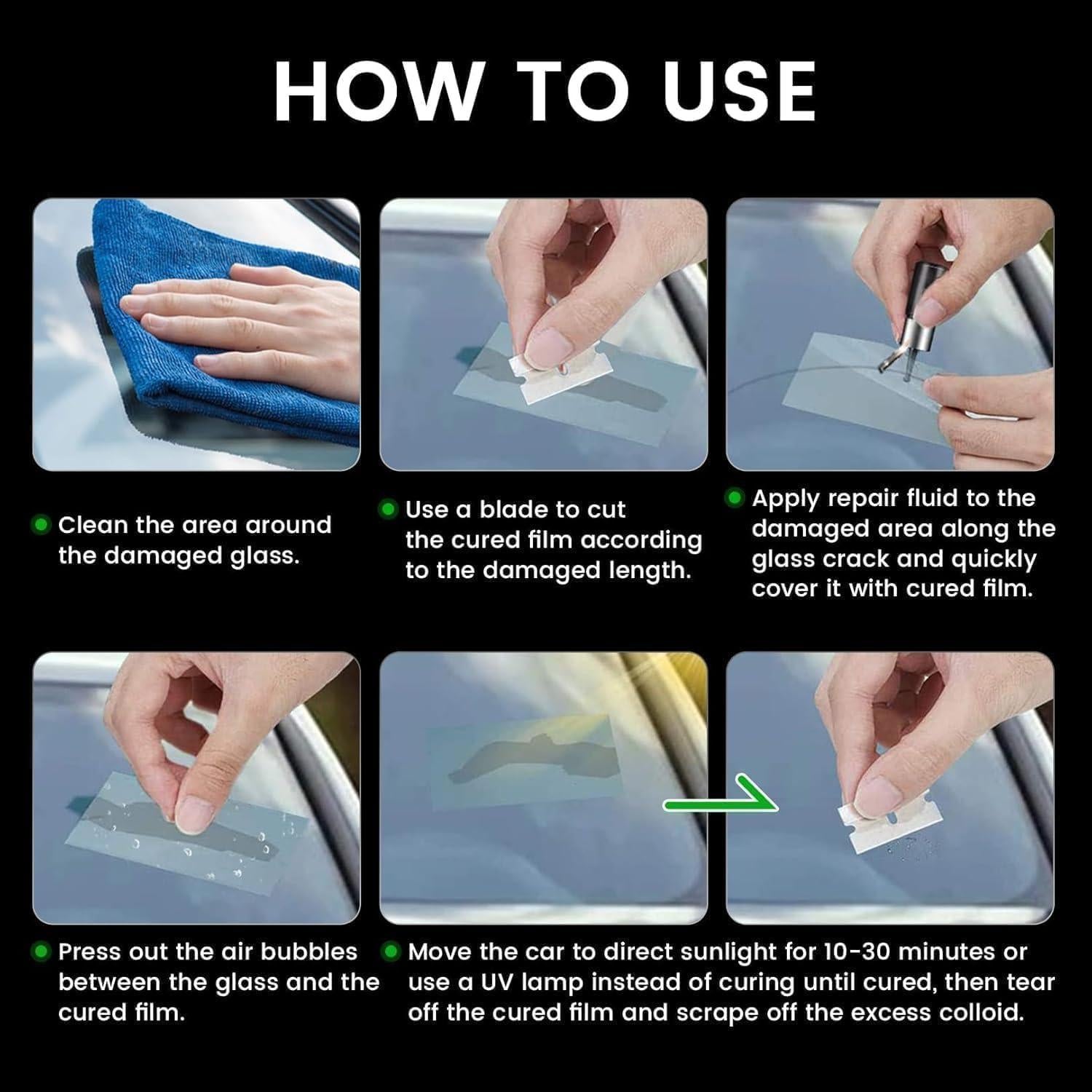 Kit de Reparación de Grietas en Parabrisas DOBYONE 2 Botellas