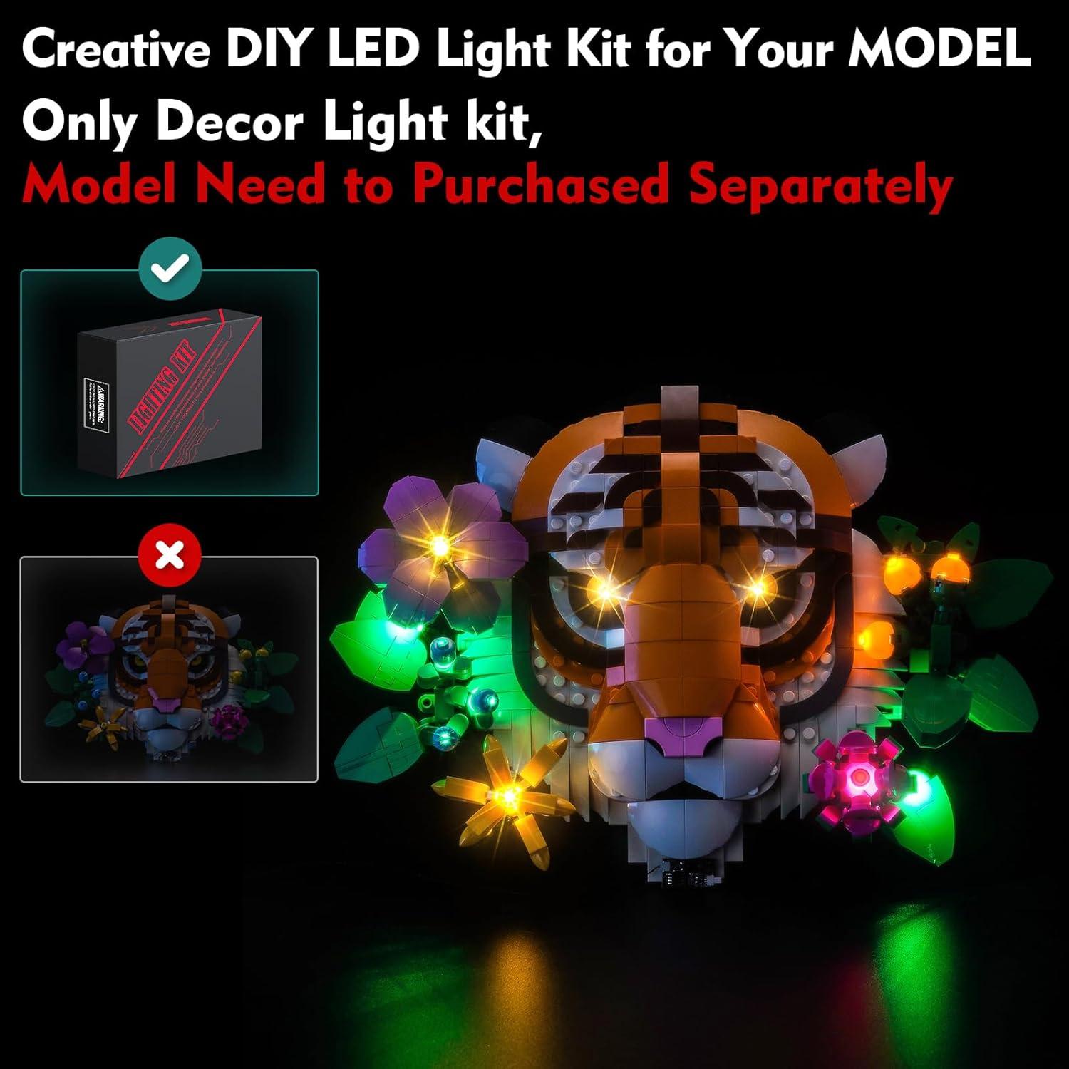 Kit de Iluminación LED LocoLee para LEGO 31217 Tigre