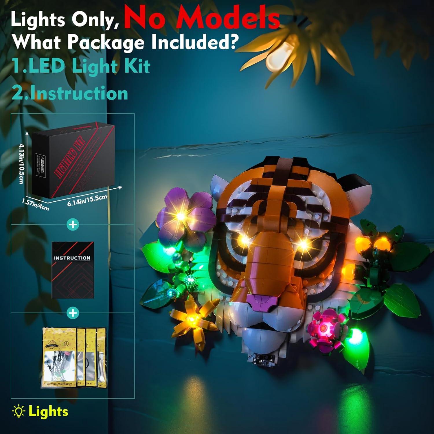 Kit de Iluminación LED LocoLee para LEGO 31217 Tigre