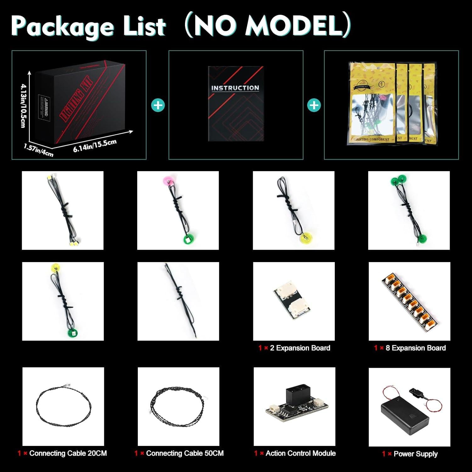 Kit de Iluminación LED LocoLee para LEGO 31217 Tigre