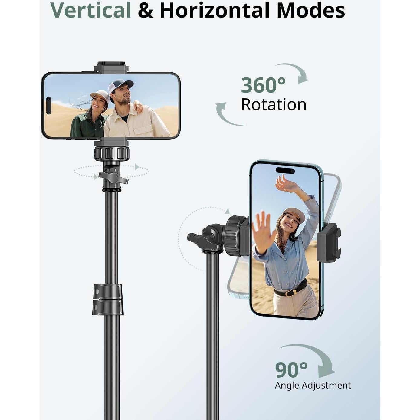 Trípode Extensible SENSYNE 62" para Teléfono y Selfie Stick