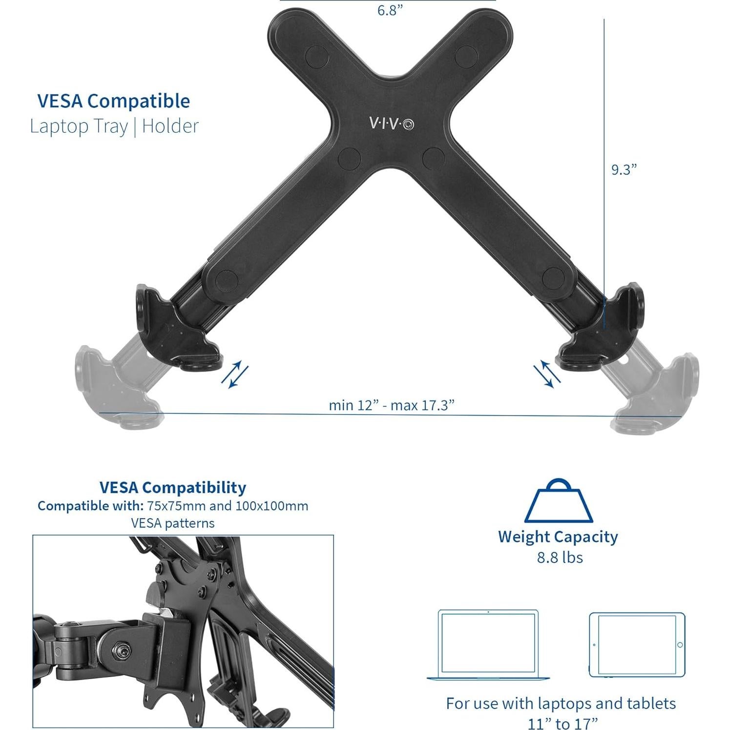 Soporte Ajustable para Laptop VIVO STAND-LAP4 11-17"