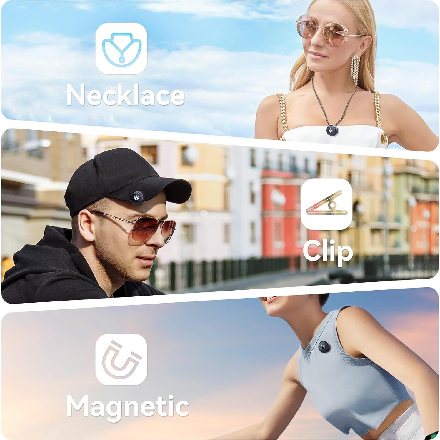 Micrófono Lavalier Inalámbrico Gamiity para iPhone 14/13/12, Audio Hi-Fi, 35H Batería, Cancelación de Ruido