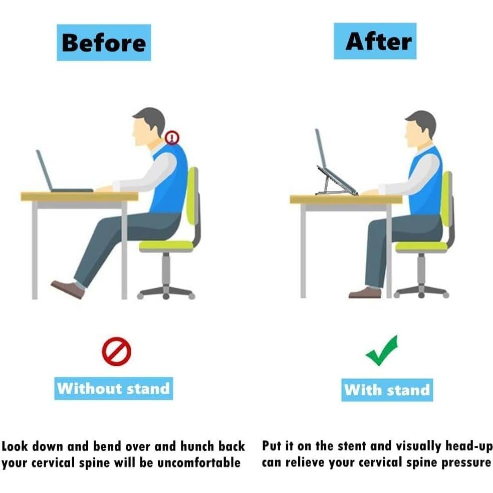 Soporte de Laptop Vancold Ergonómico Plata 10-15.6"