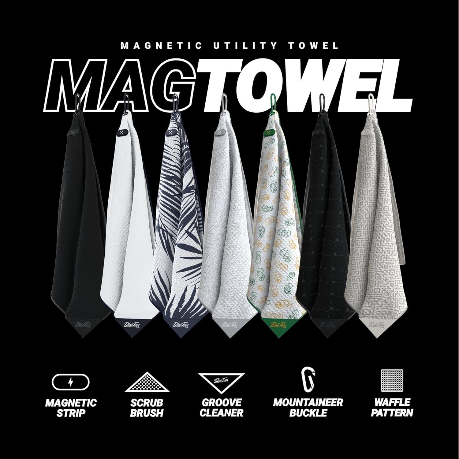 Toalla Magnética Blue Tees Golf 45x45cm con Imán Fuerte