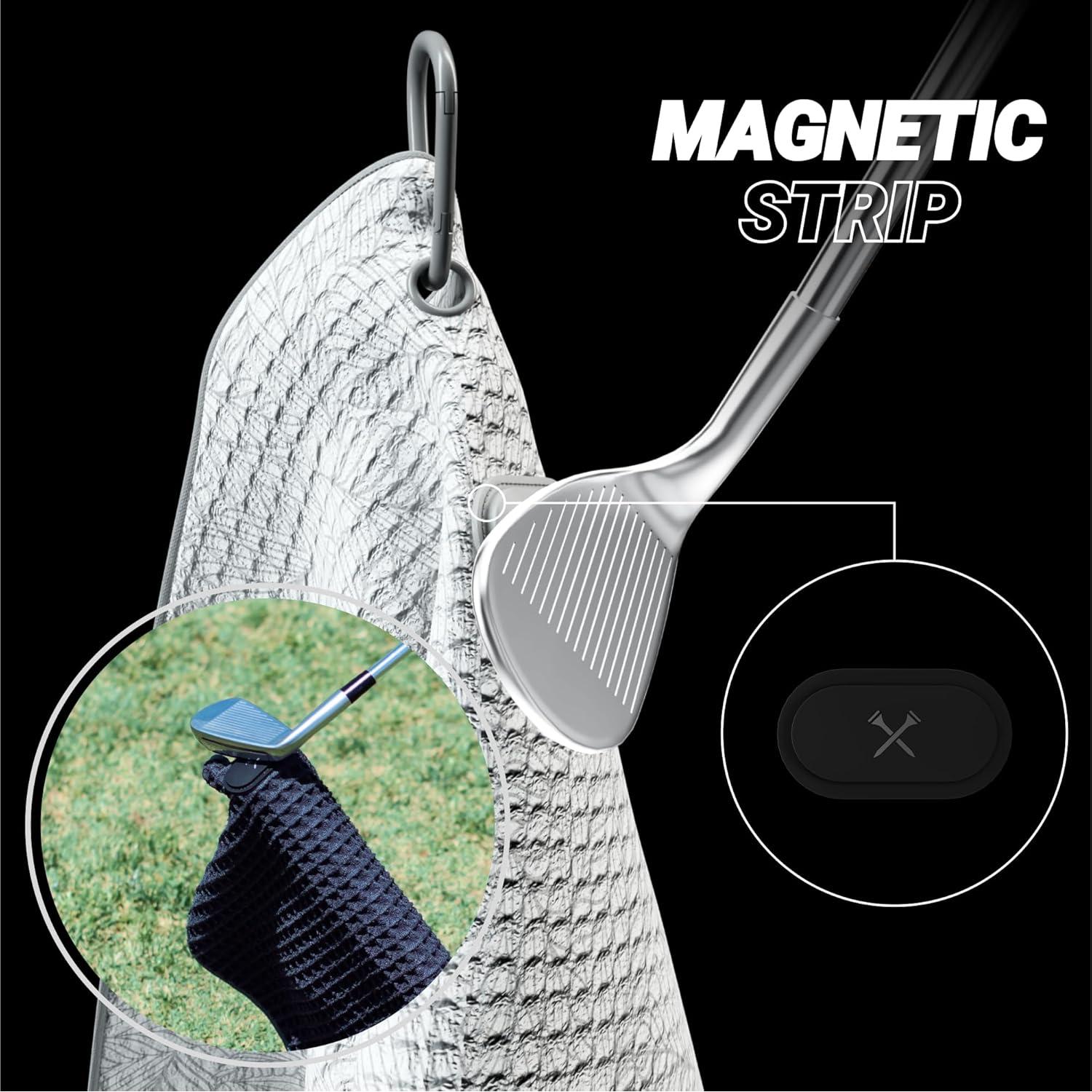 Toalla Magnética Blue Tees Golf 45x45cm con Imán Fuerte