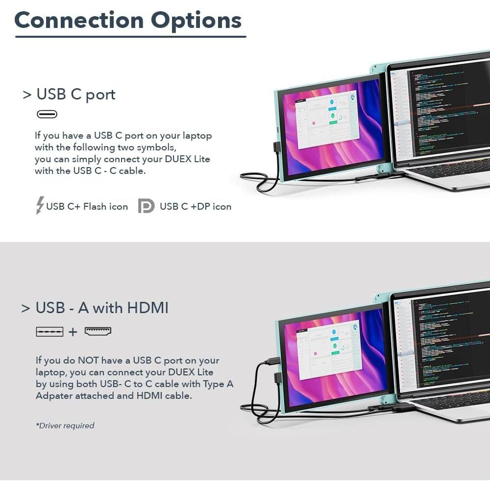 Monitor Portátil Duex Lite Mobile Pixels 12.5" FHD Verde Jadeita