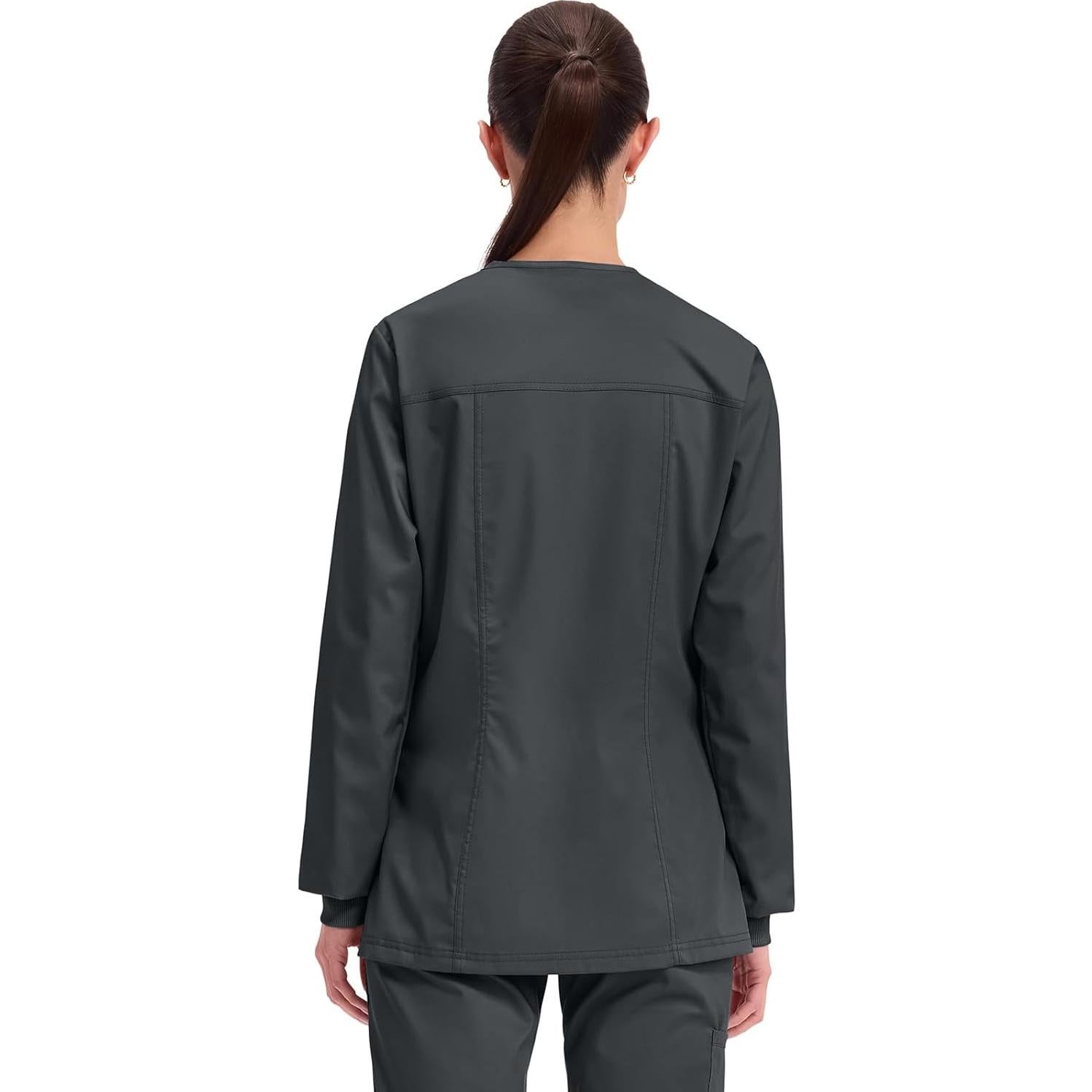 Chaqueta de Scrubs para Mujeres Cherokee WW310 - Negro, Tallas hasta 5XL