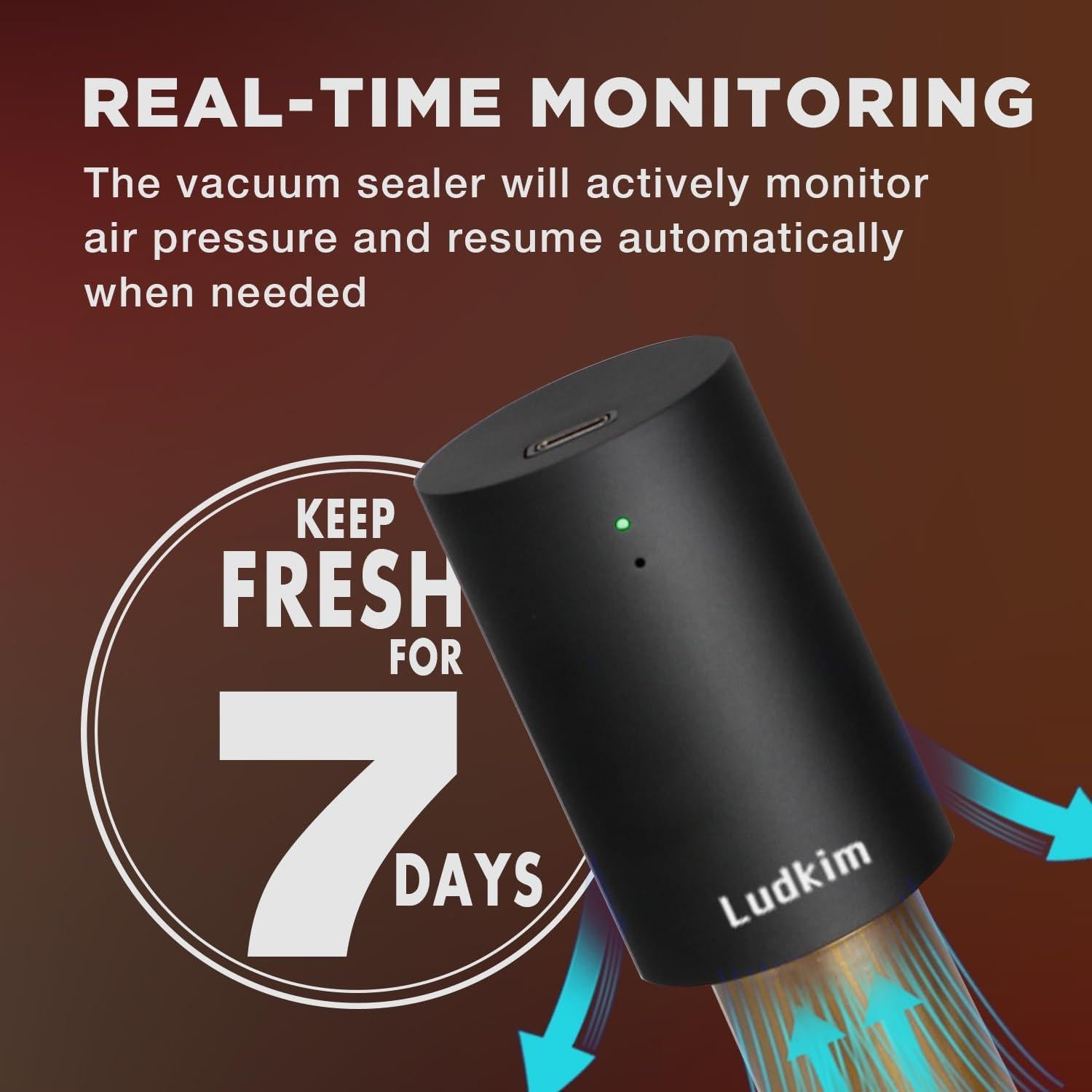 Abridor de Vino Eléctrico Ludkim Set 4 Piezas Recargable