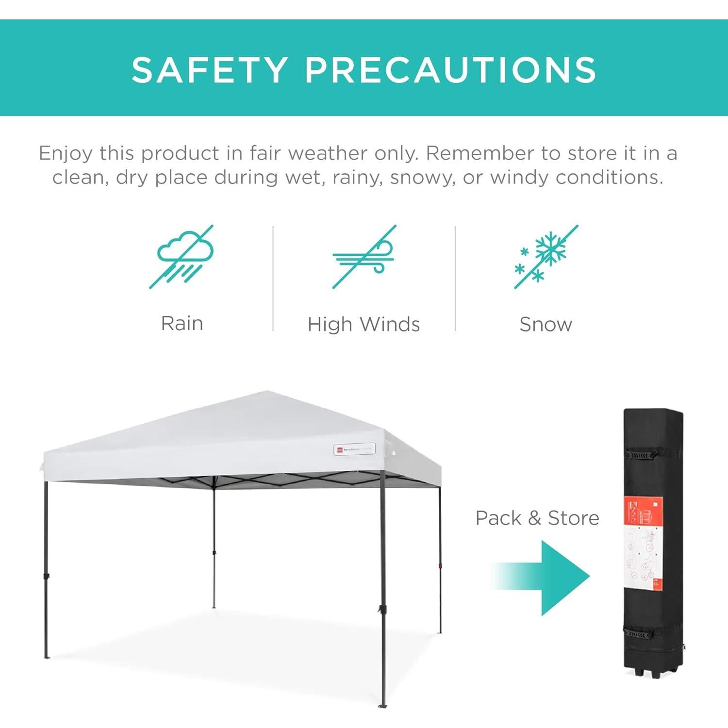 Carpa Plegable Instantánea Mejor Opción 3,05x3,05 m Blanca
