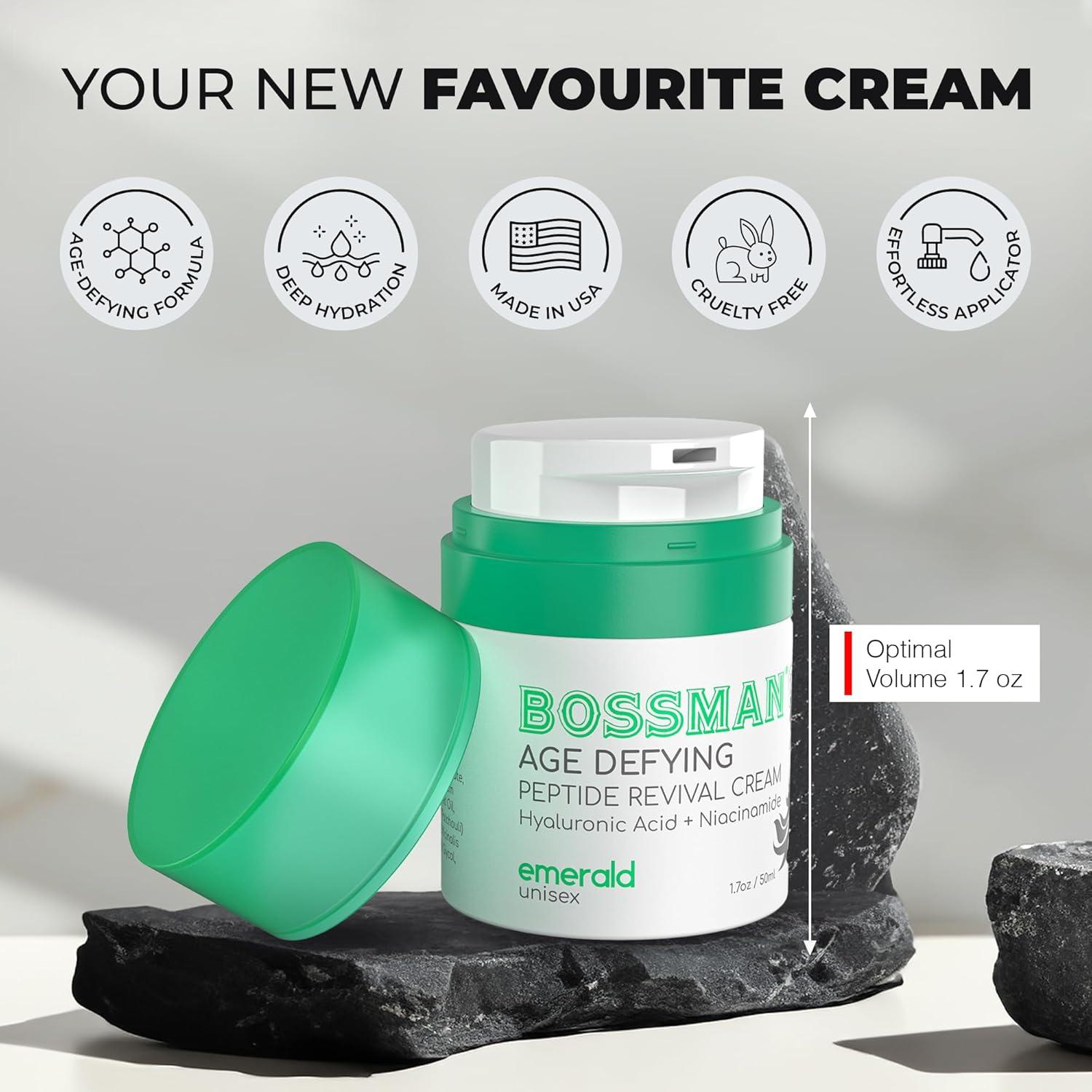 Combo Cuidado Piel Nocturno Unisex Bossman - Crema 48g + Aceite 113g