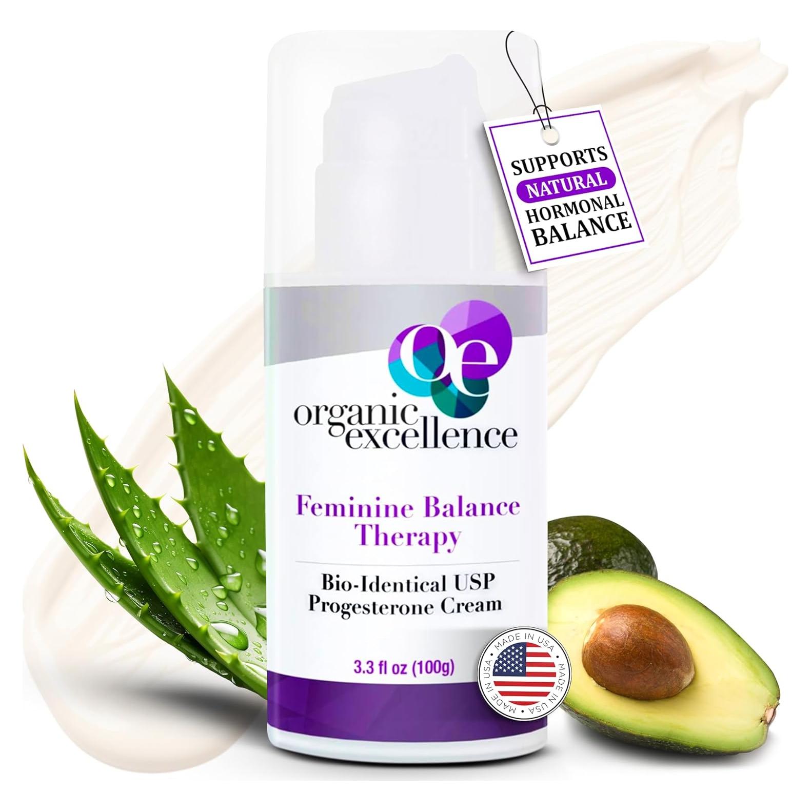 Crema de Progesterona Organic Excellence 97.6 ml - Equilibrio Hormonal