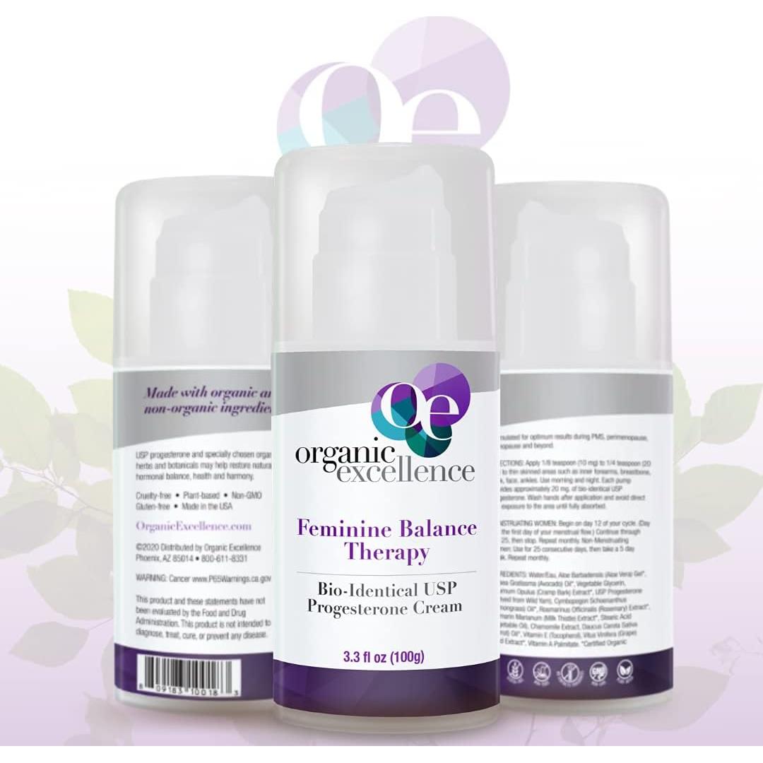 Crema de Progesterona Organic Excellence 97.6 ml - Equilibrio Hormonal