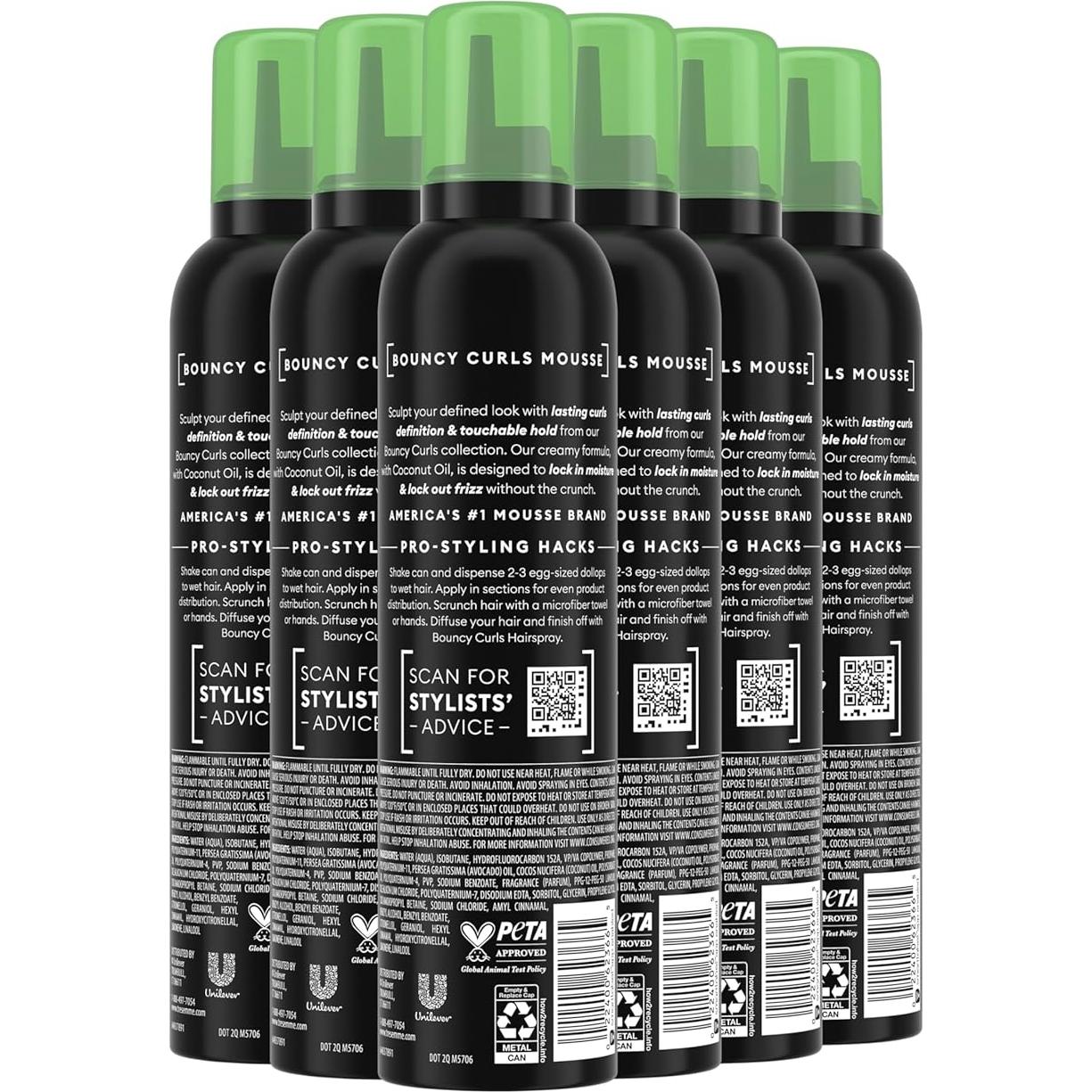 Mousse Hidratante para Rizos TRESemmé 298 g Paquete de 6