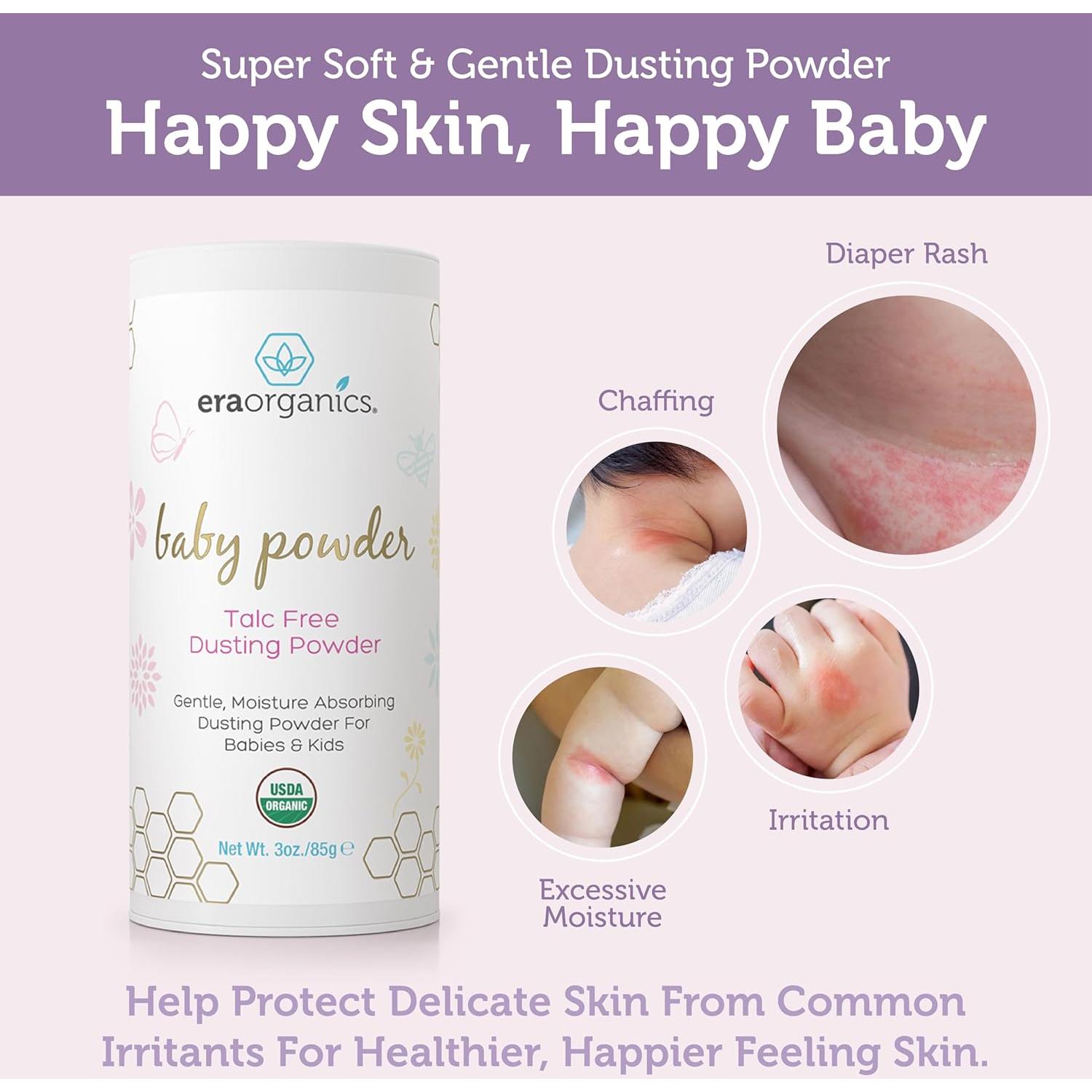 Polvo para Bebés Orgánico Era Organics 85g Sin Talco