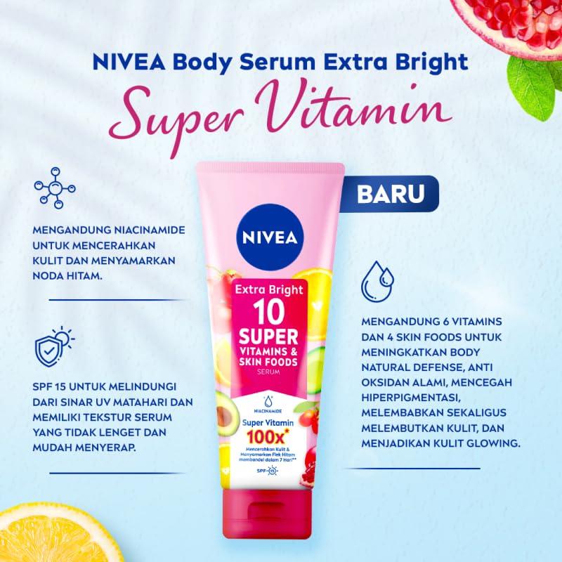 NIVEA Loción Corporal Extra Brillante 320ml 10 Vitaminas
