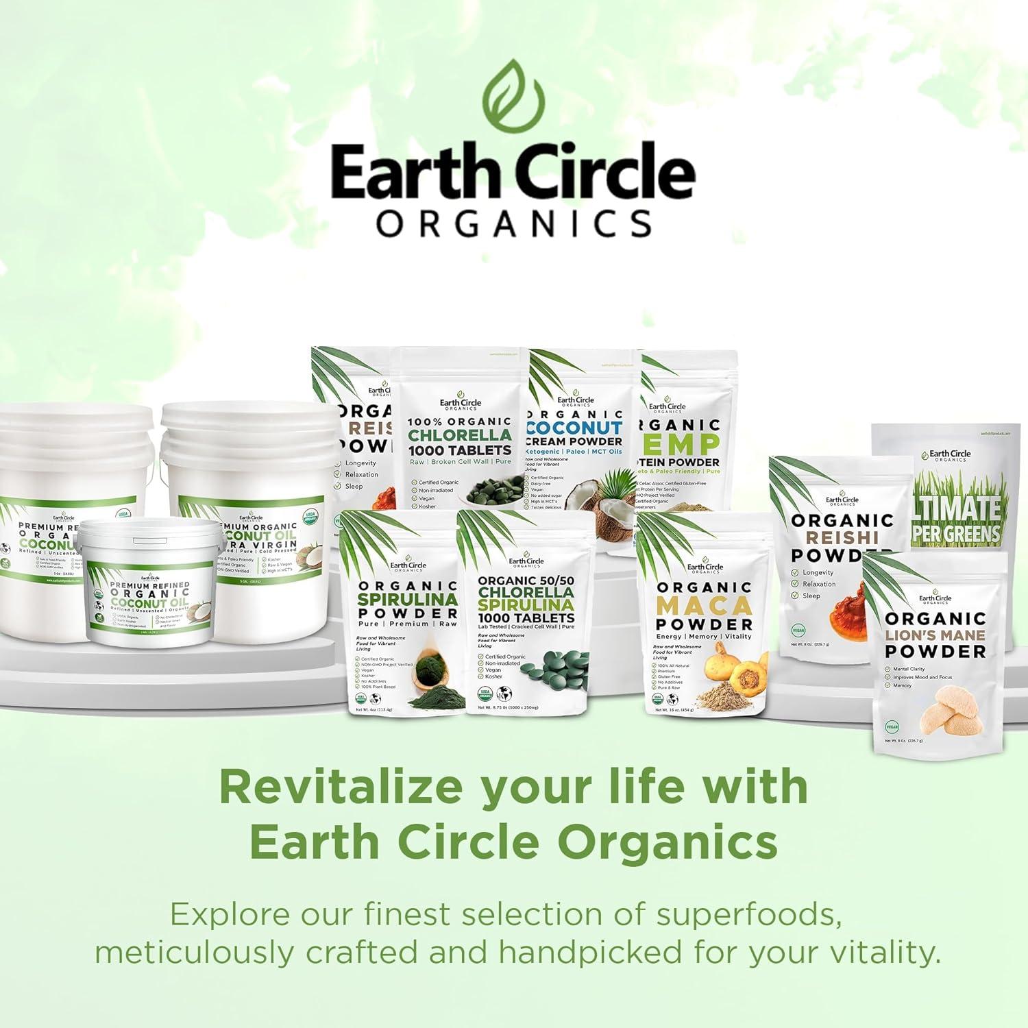 Polvo de Espirulina Cruda Kosher Earth Circle 113.4g - Superalimento