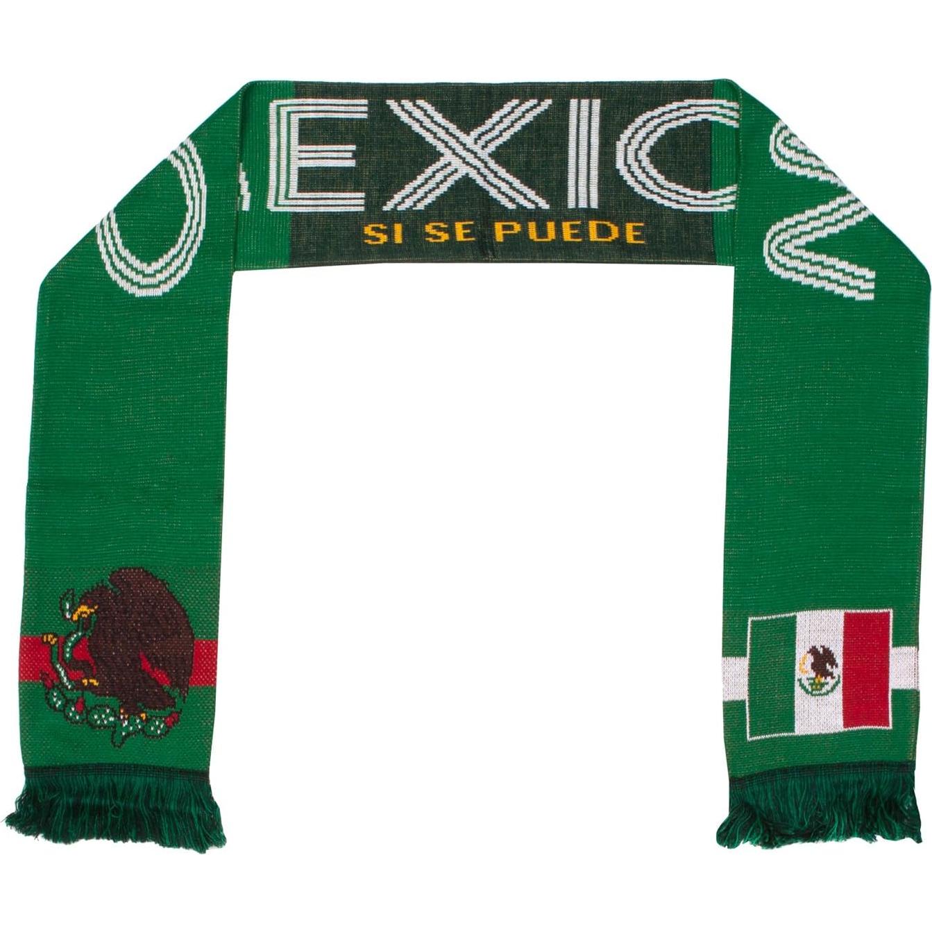 Bufanda de Fútbol México Euroscarves Doble Cara 145 cm