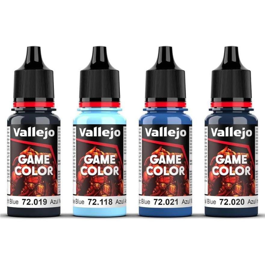 Set de Pintura Acrílica Vallejo Azul - 4 Botellas 18 ml