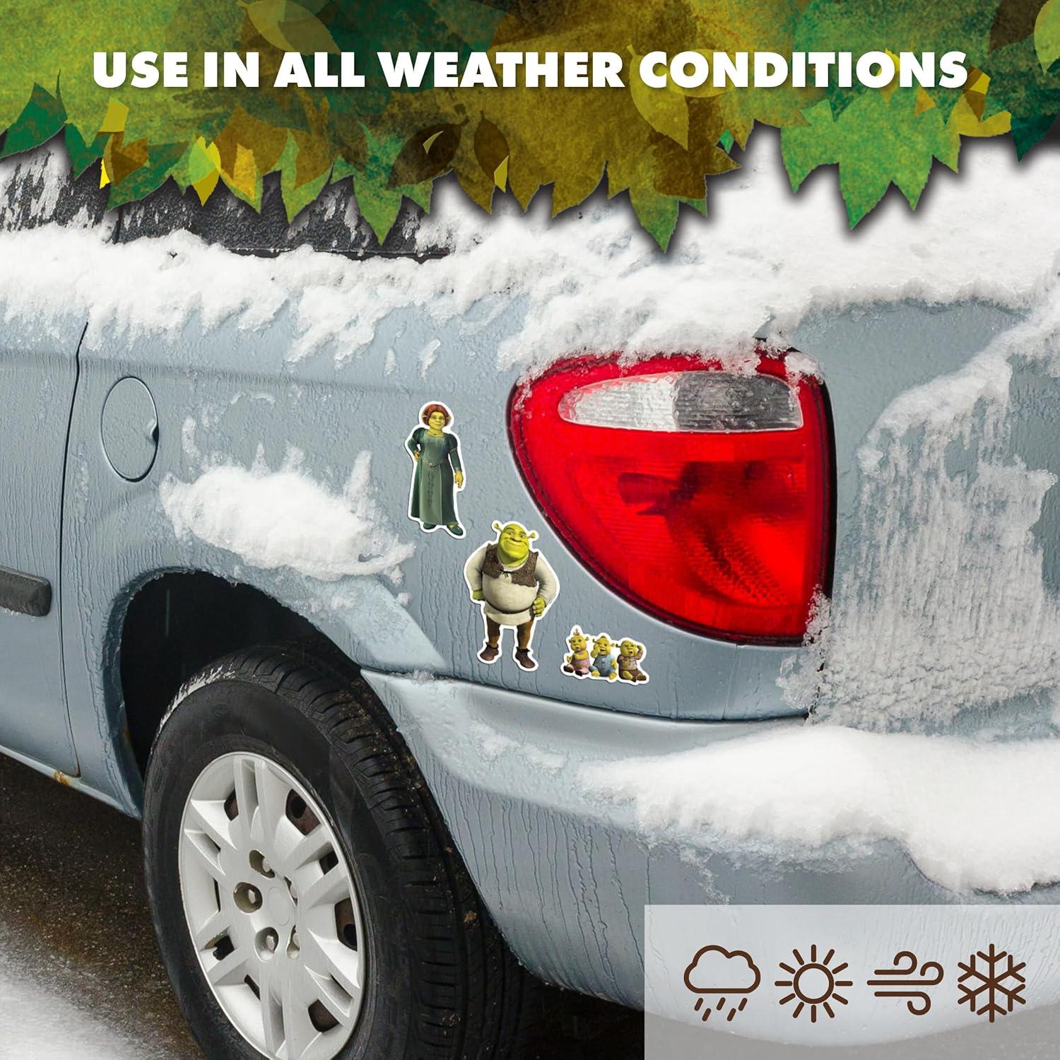 Set de 3 Calcomanías de Vinilo Shrek - Resistentes al Agua