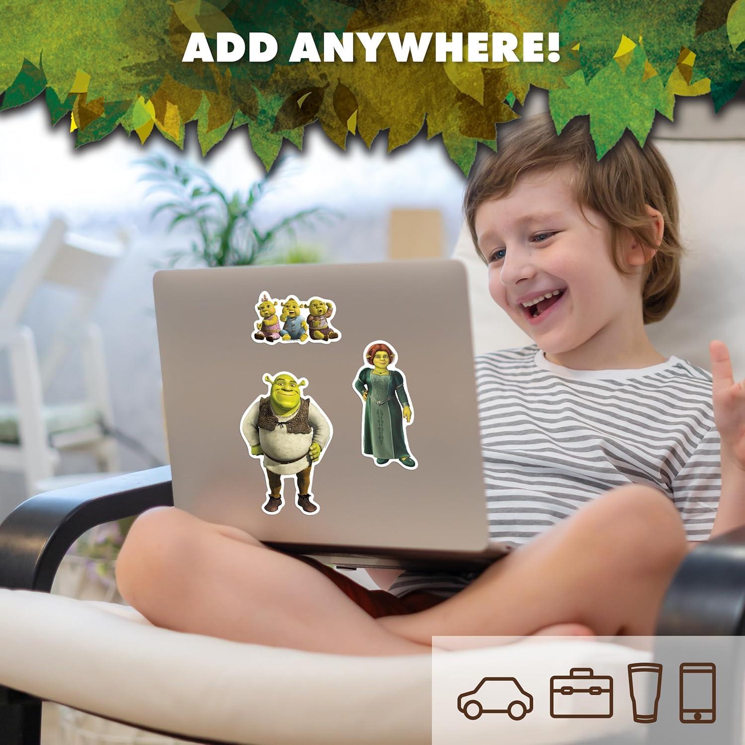 Set de 3 Calcomanías de Vinilo Shrek - Resistentes al Agua