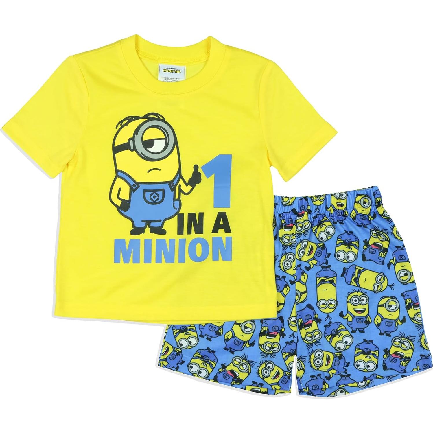 Conjunto de Pijama Corto para Niños Intimo Minions 2T