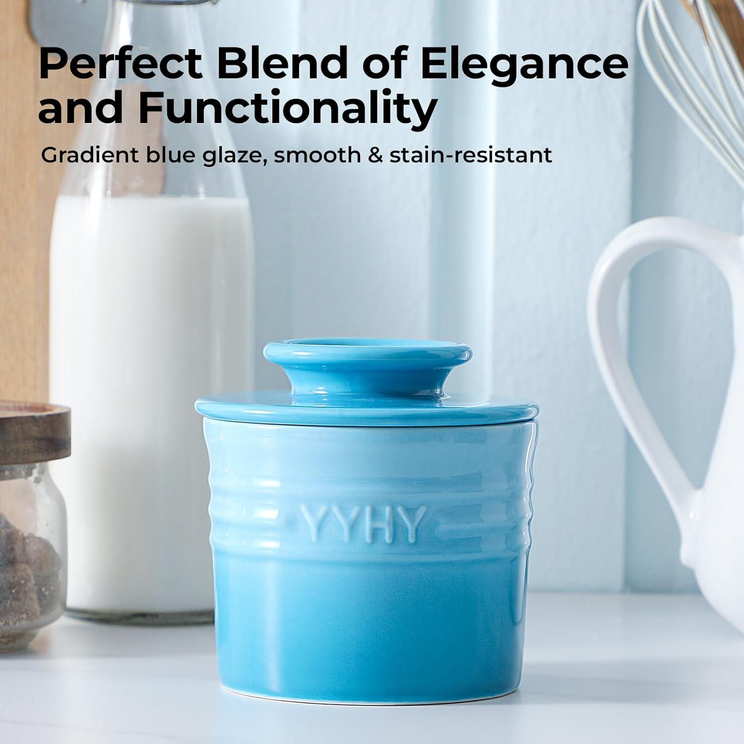 Tazón de Mantequilla Y YHY con Tapa Azul Gradiente 140g