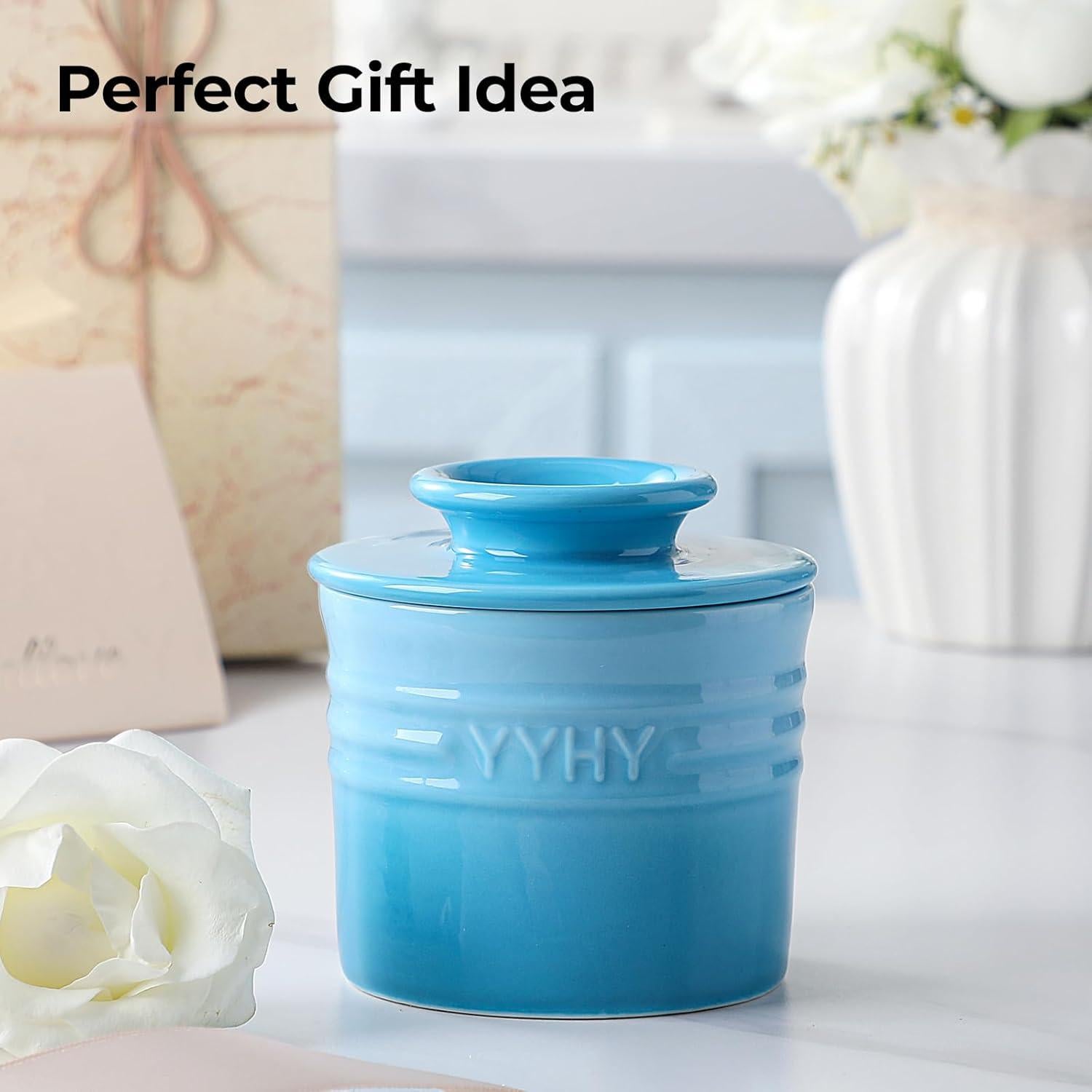 Tazón de Mantequilla Y YHY con Tapa Azul Gradiente 140g