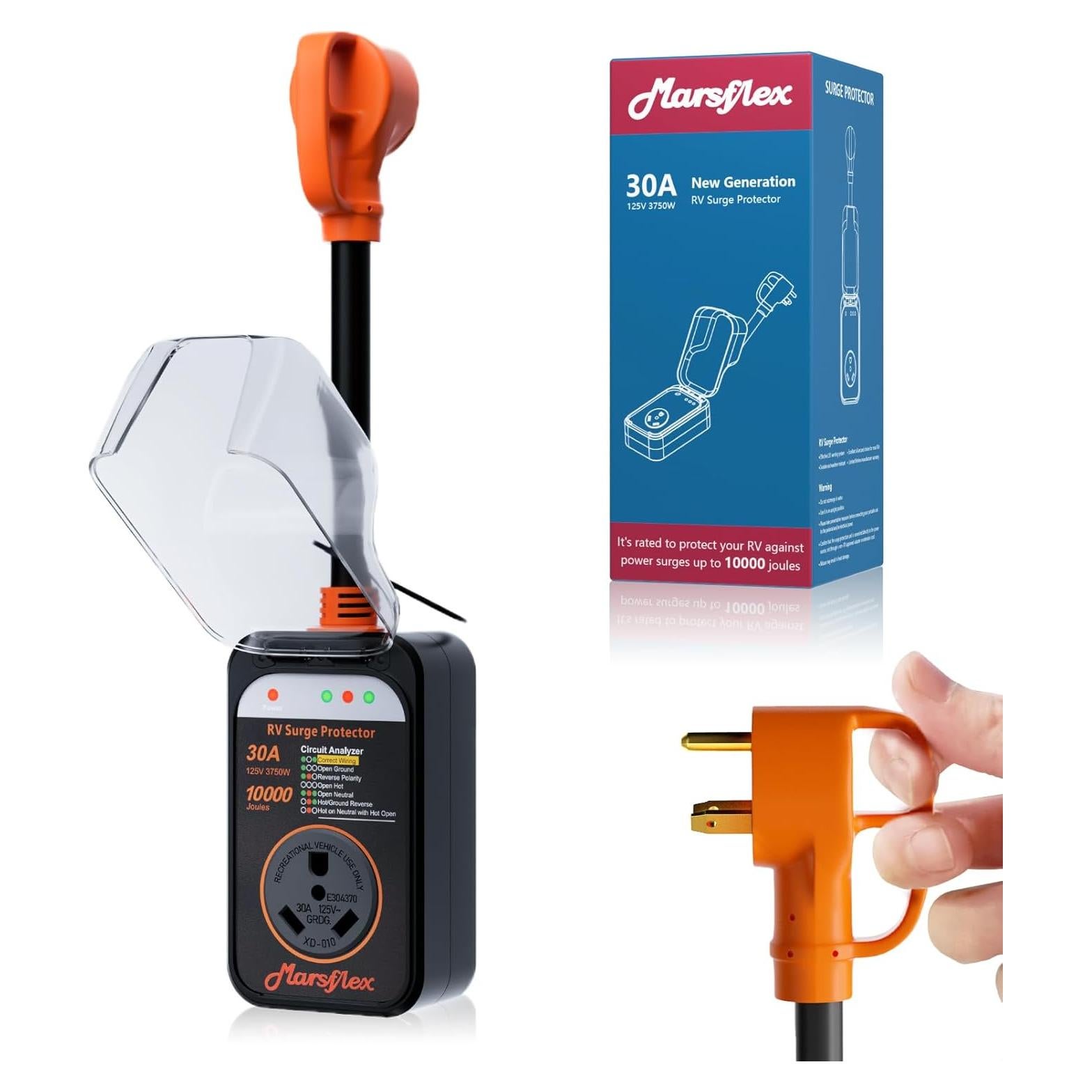 Protector de Sobretensión Marsflex RV 30A 10000 Julios Impermeable