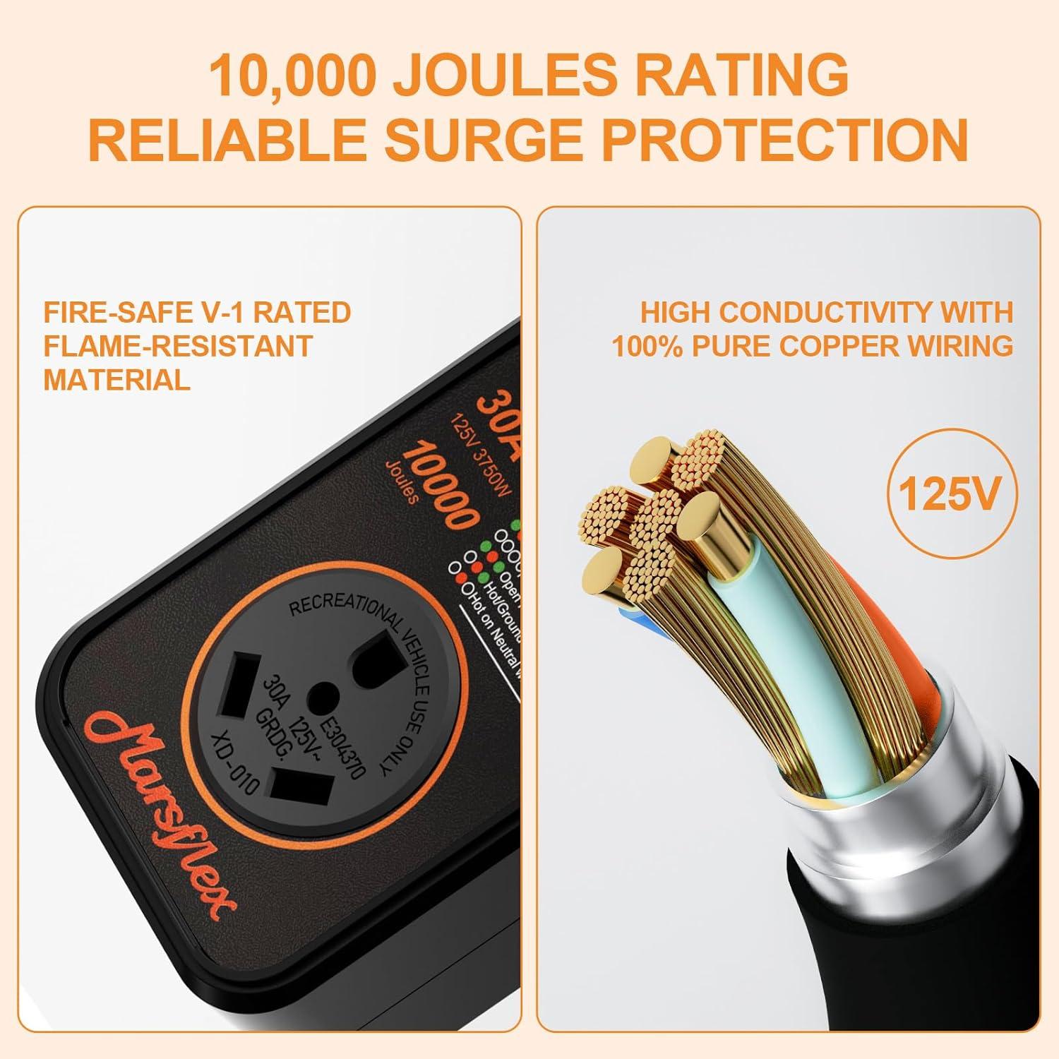 Protector de Sobretensión Marsflex RV 30A 10000 Julios Impermeable