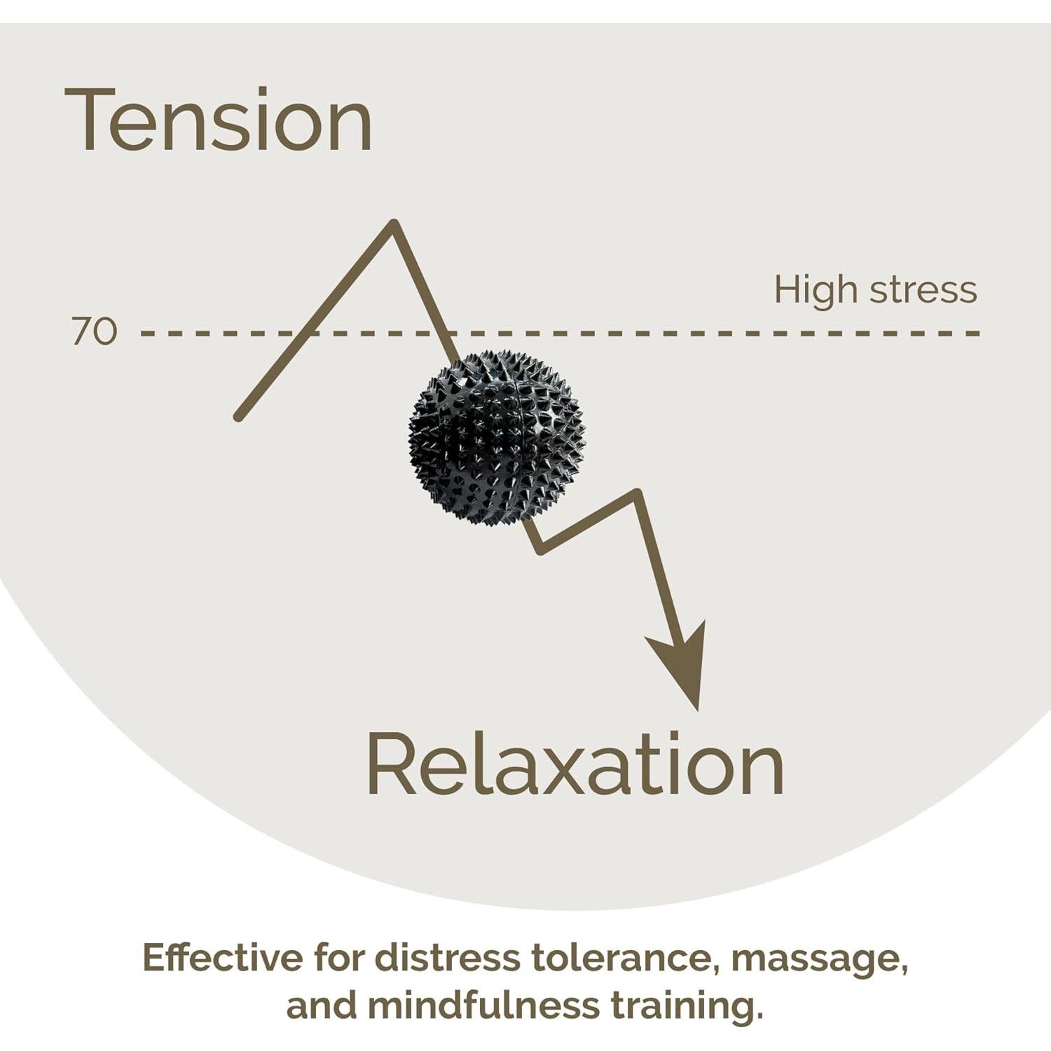 2 Pelotas de Habilidad DBT Espinosas MySkills4Life 47mm Negro