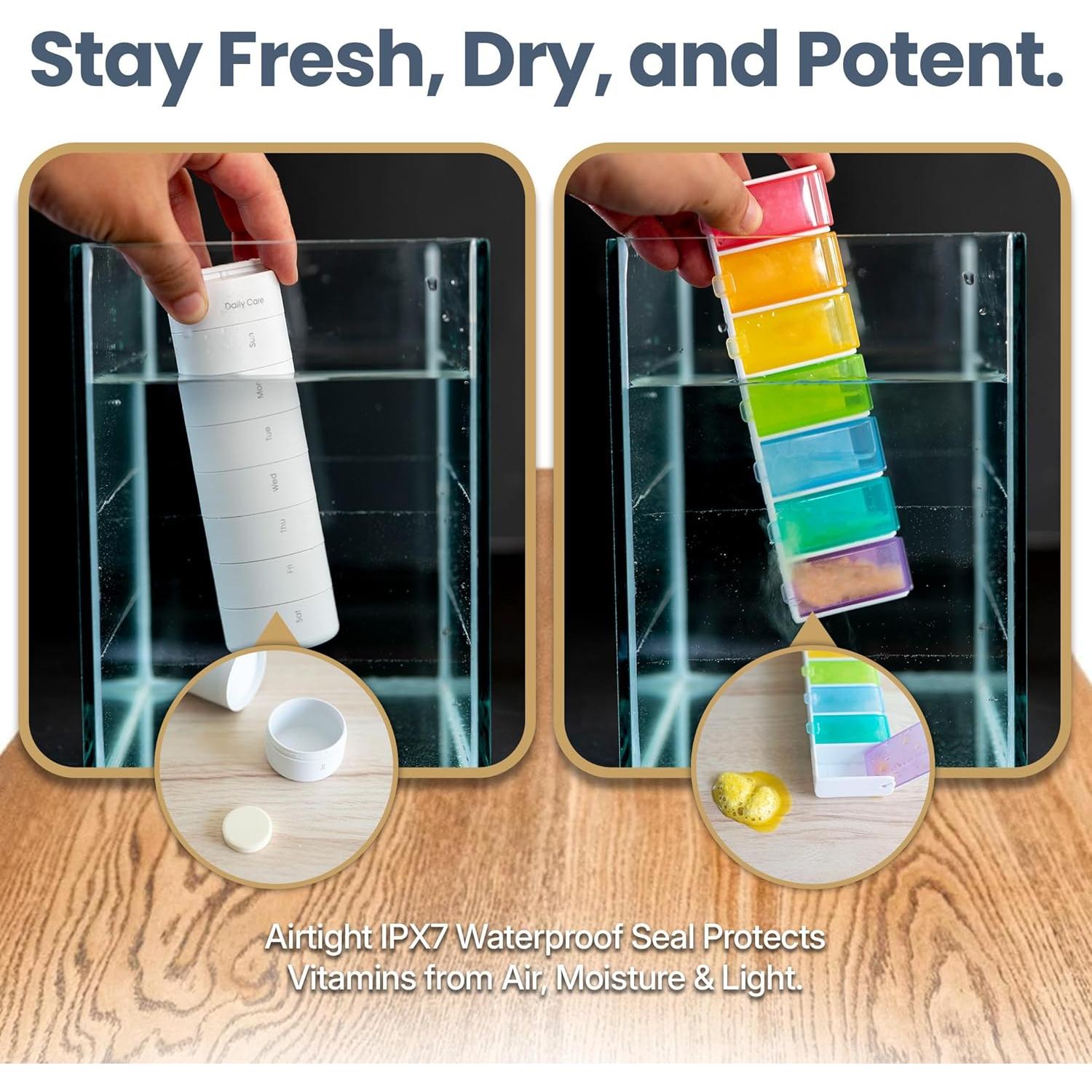 Organizador de Pastillas Ankomn 7 Días Impermeable Portátil