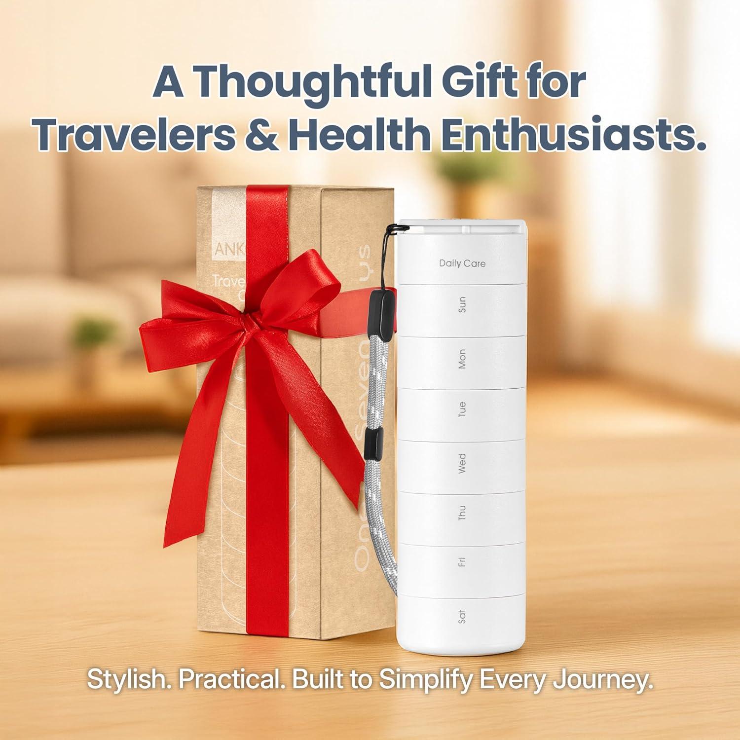 Organizador de Pastillas Ankomn 7 Días Impermeable Portátil