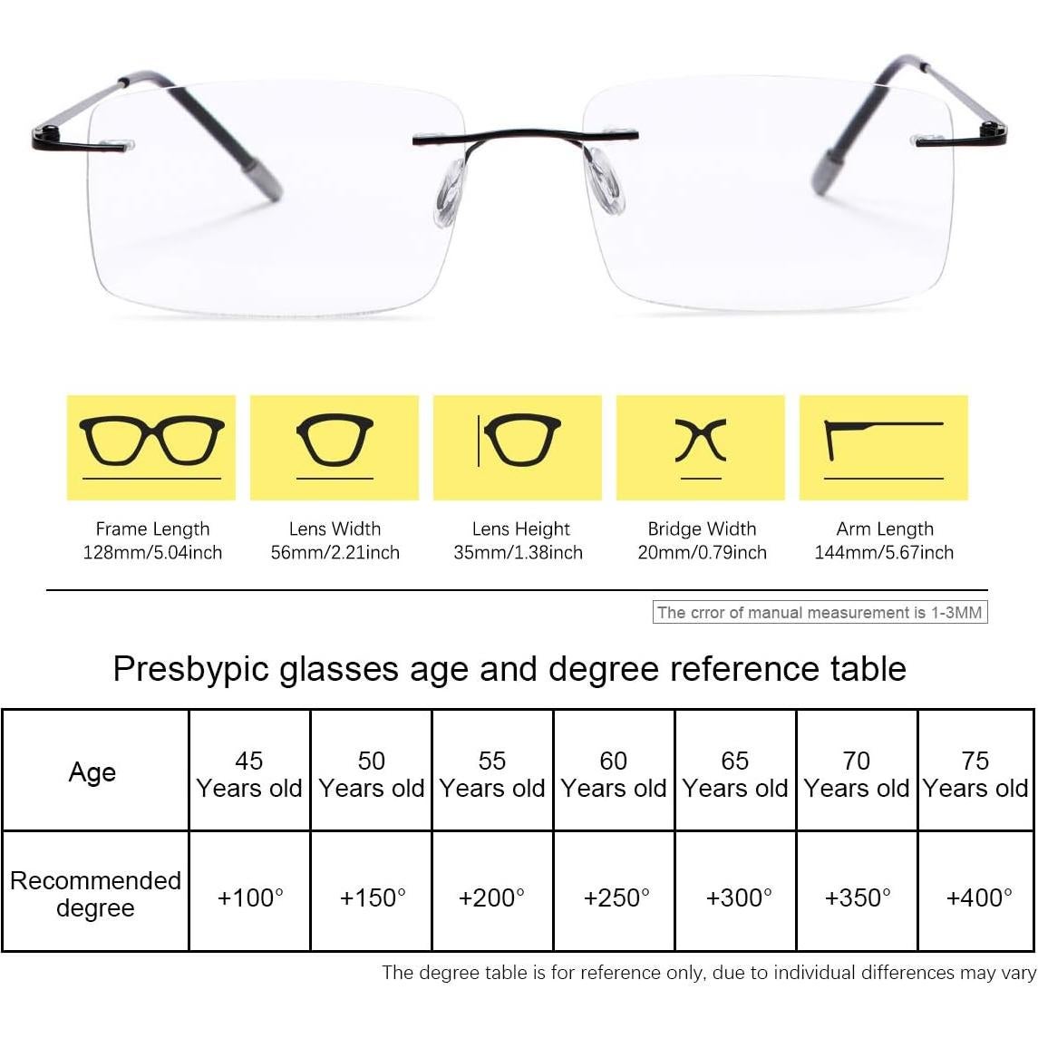 Gafas de lectura progresivas MIRYEA multifocales UV