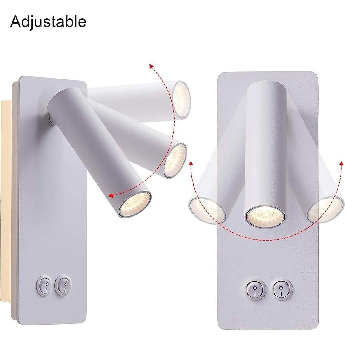 Lámpara de Pared LED MOLUOLA 3W Ajustable 3000K Blanco