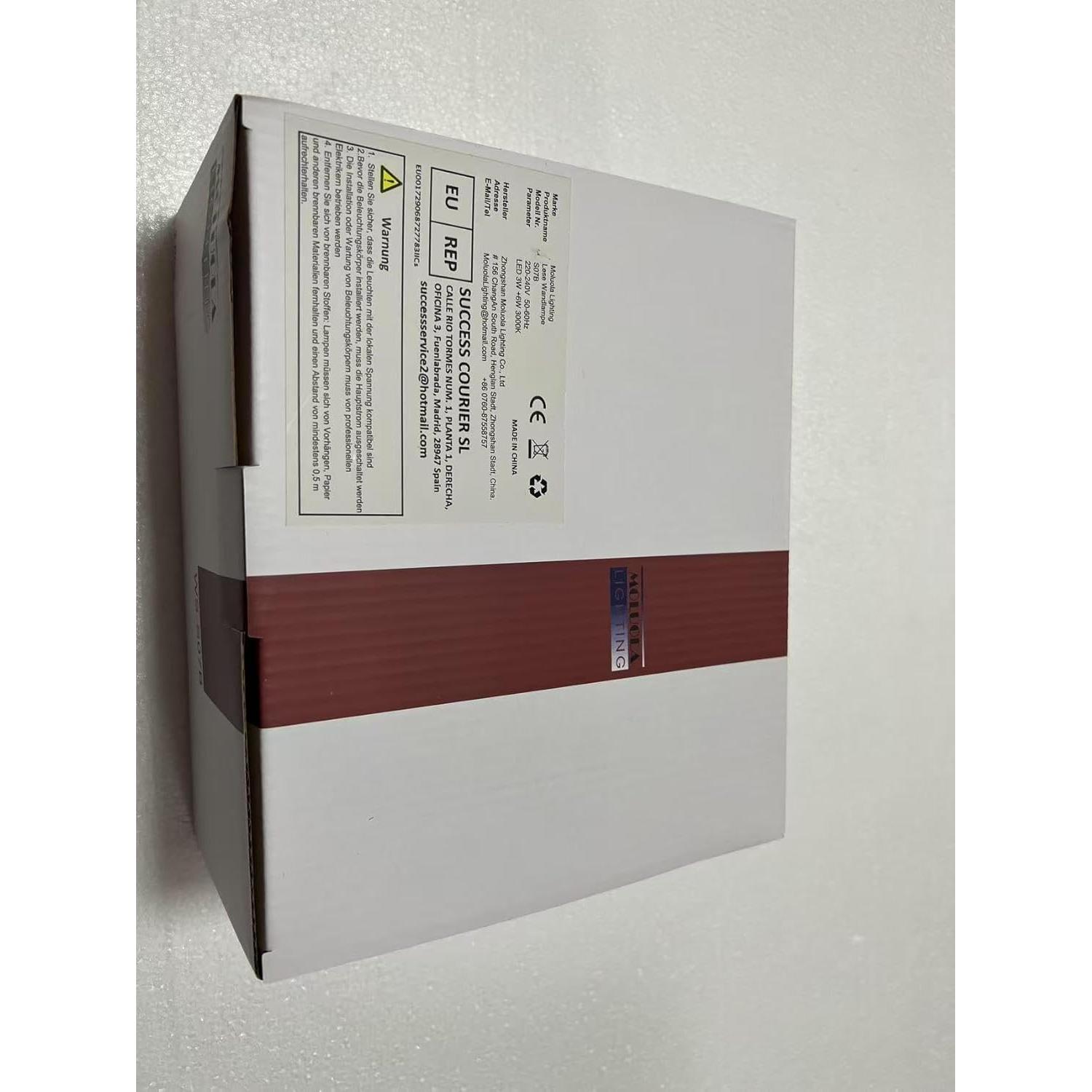 Lámpara de Pared LED MOLUOLA 3W Ajustable 3000K Blanco