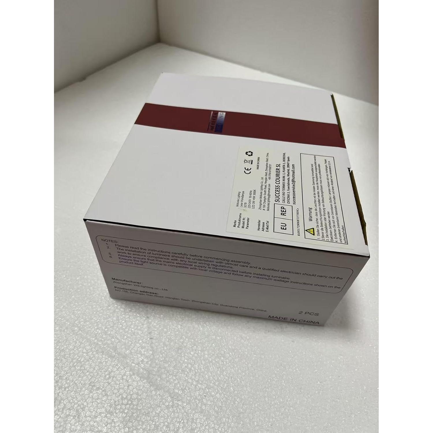 Lámpara de Pared LED MOLUOLA 3W Ajustable 3000K Blanco