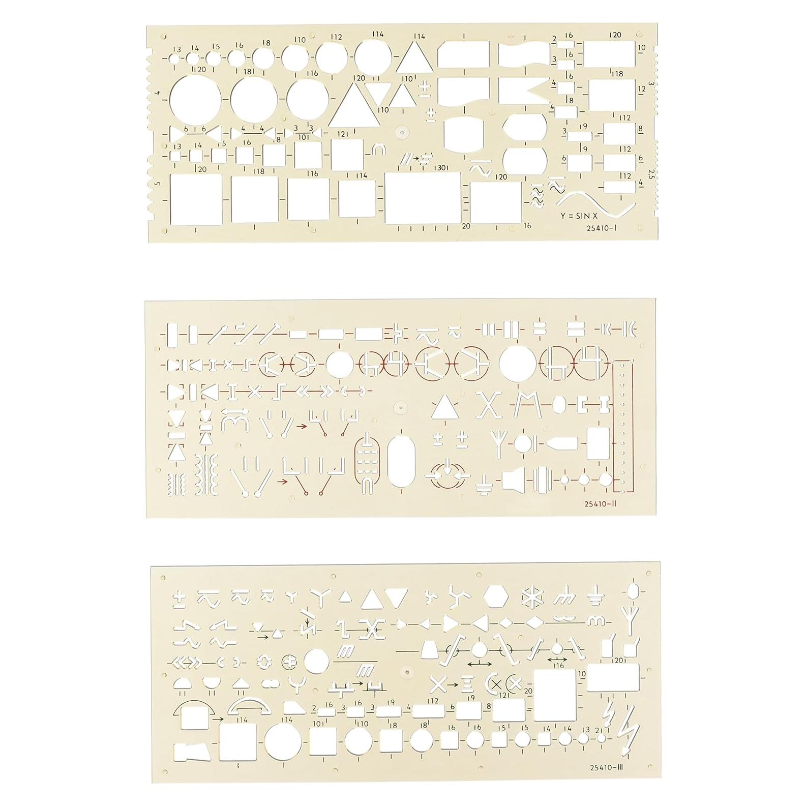 Juego de Plantillas de Instalación Eléctrica KOH-I-NOOR 21x9 cm