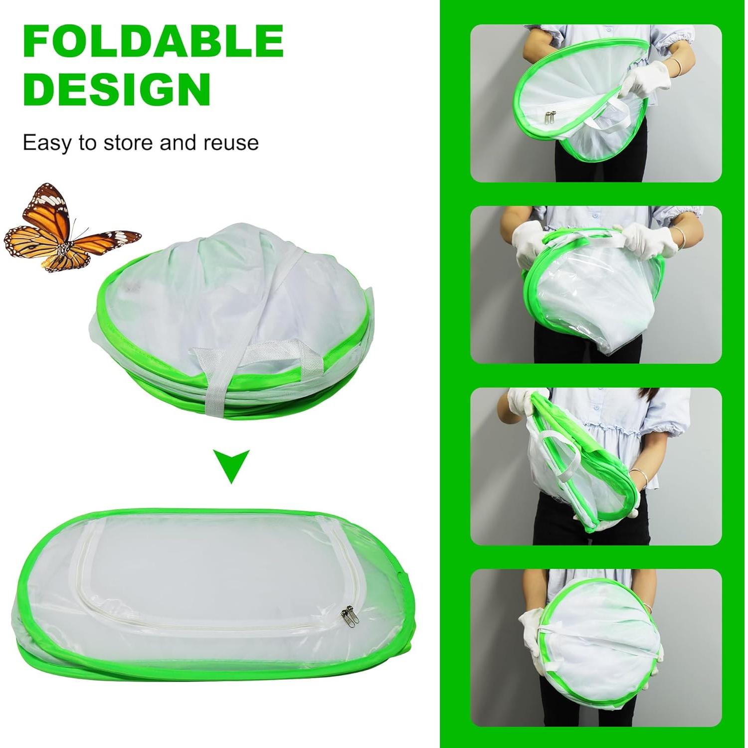 Jaula de Insectos Plegable Khsp5d 60x60x90 cm para Mariposas